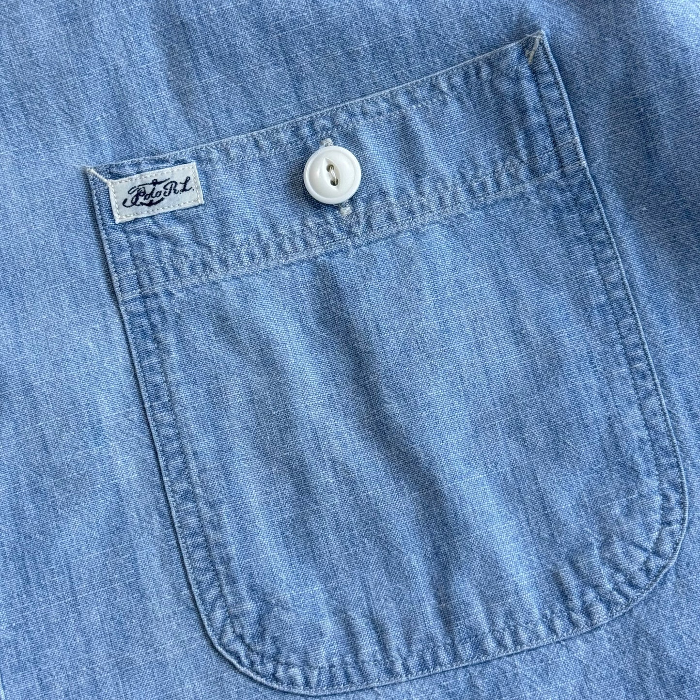 【USED】POLO RALPH LAUREN S/SL DENIM SHIRT XLサイズ