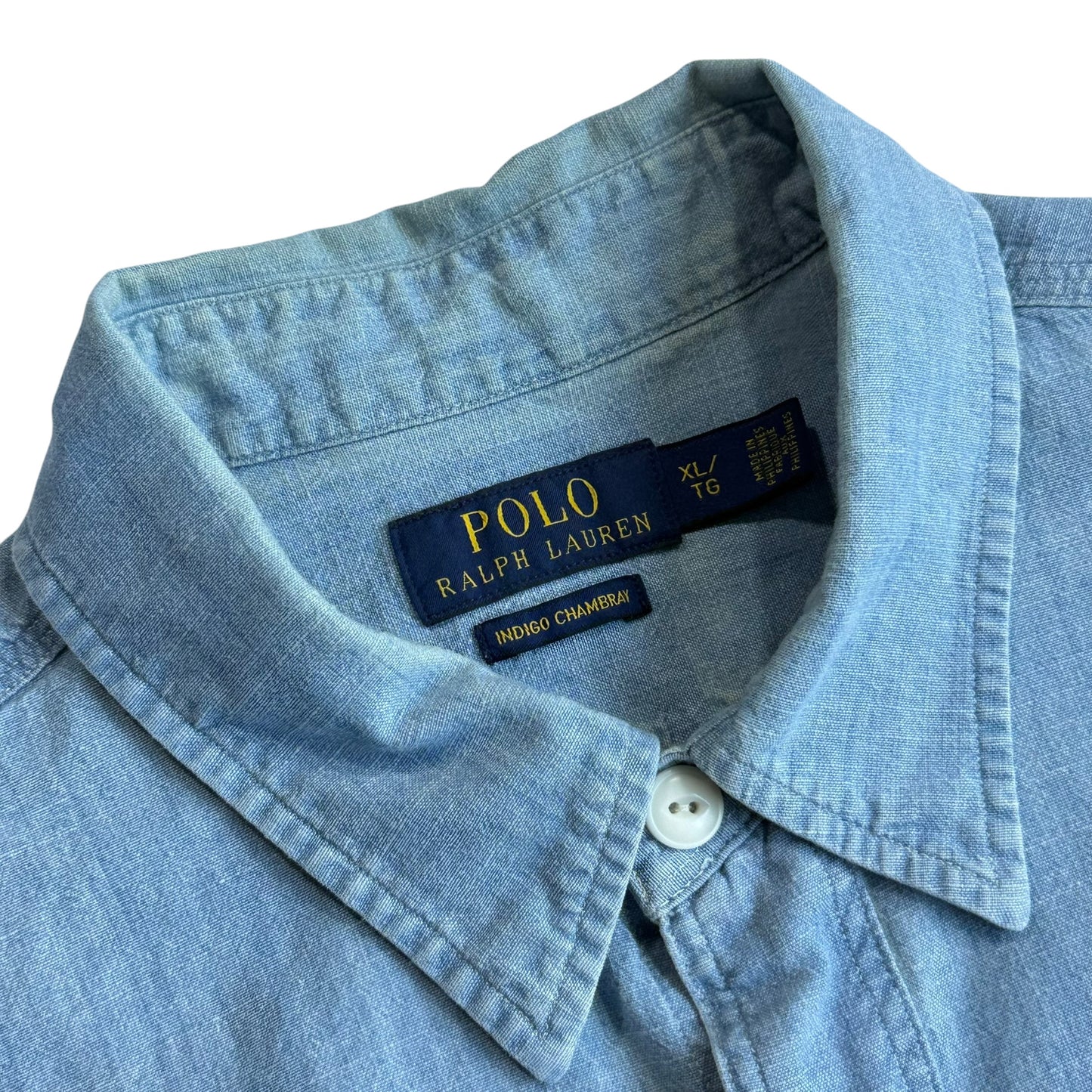 【USED】POLO RALPH LAUREN S/SL DENIM SHIRT XLサイズ