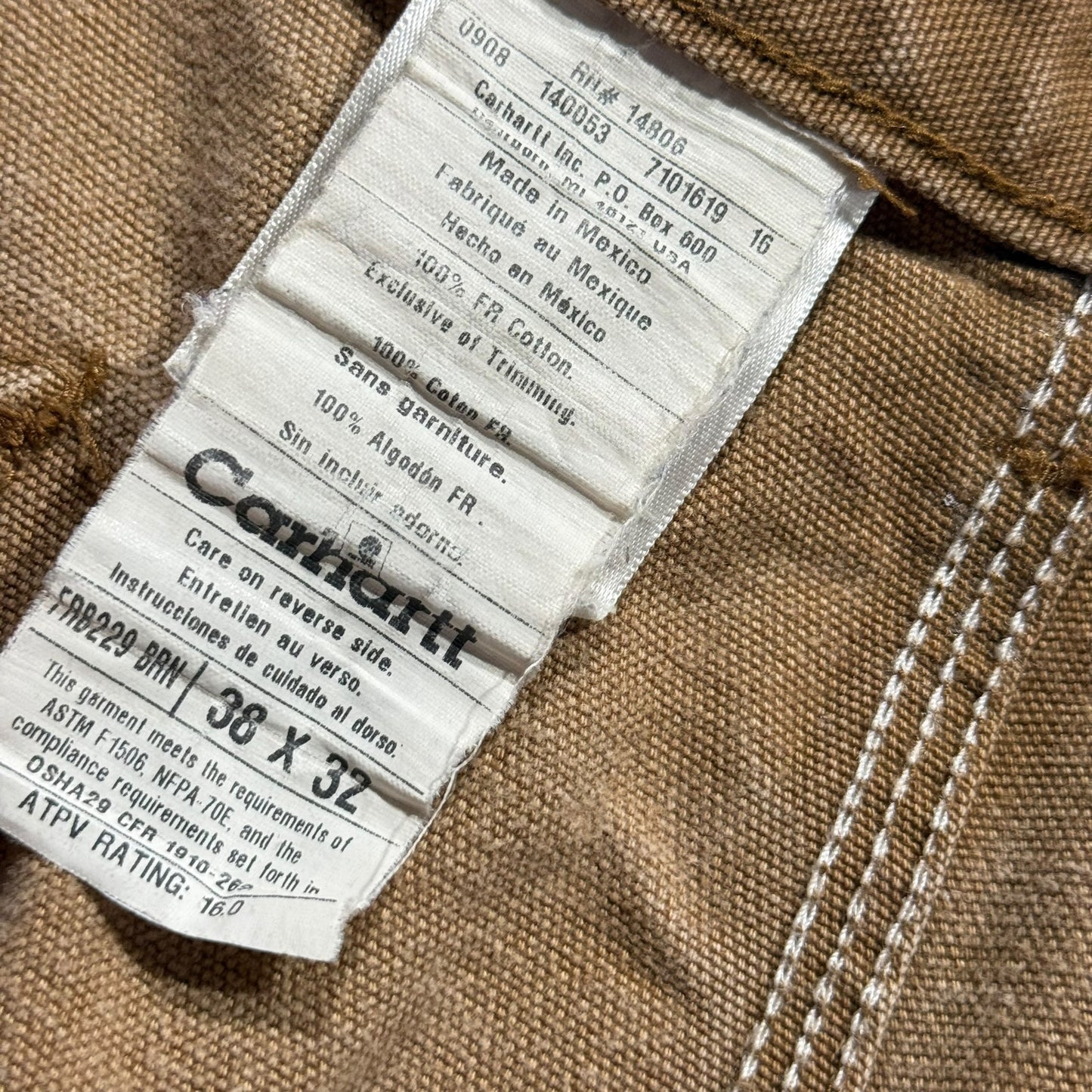 【USED】CARHARTT FLAME RESISTANT DUCK PAINTER PANTS