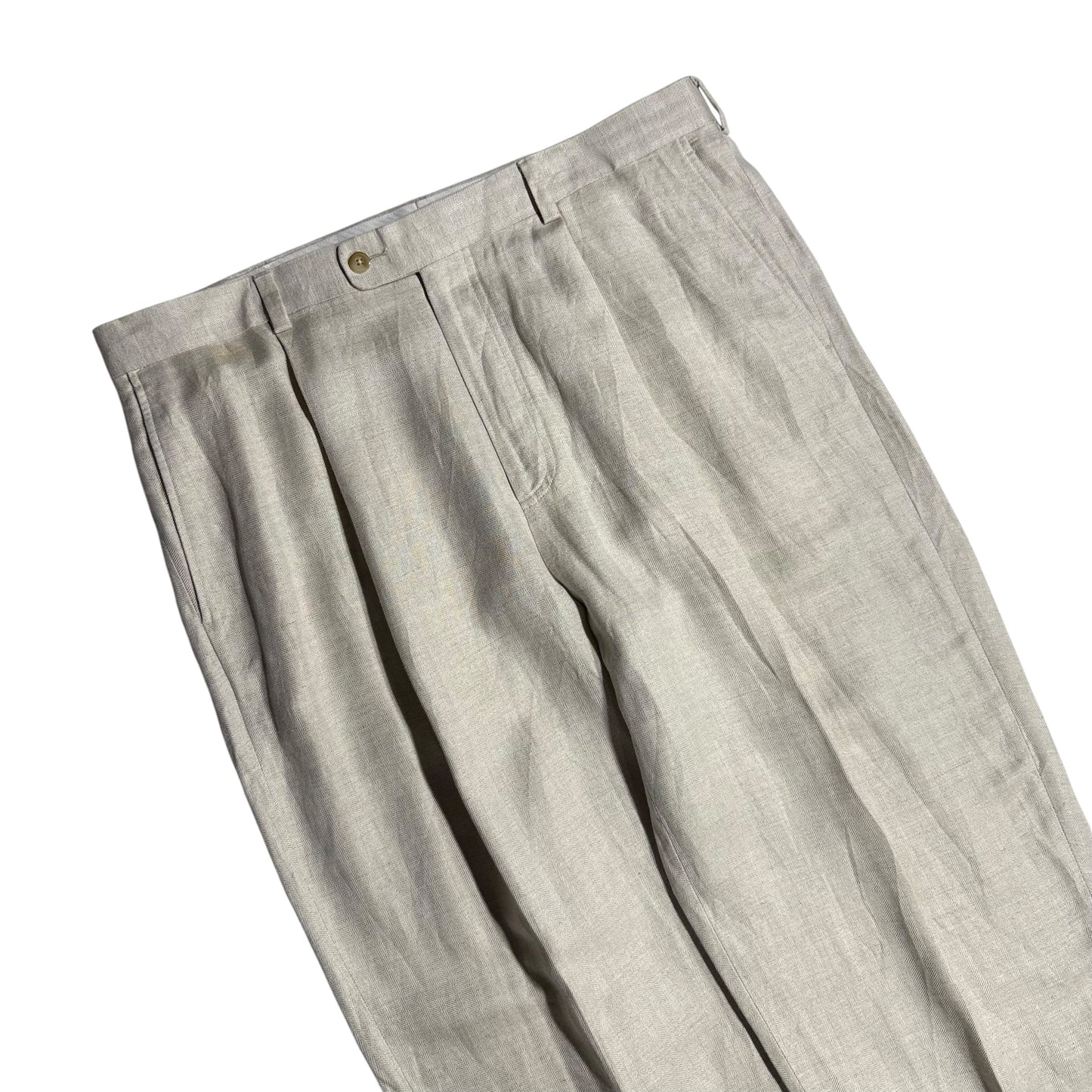【USED】CUBAVERA 2TUCK LINEN SLACKS