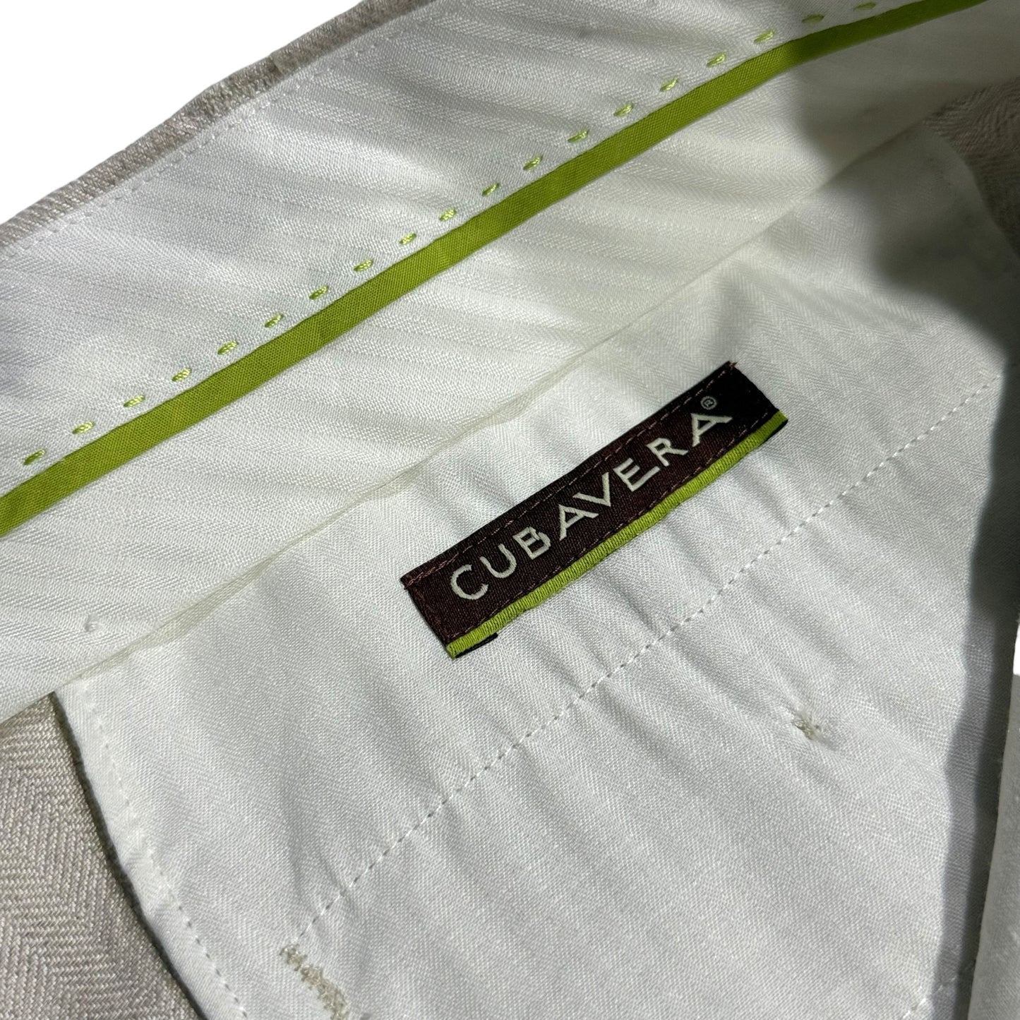 【USED】CUBAVERA 2TUCK LINEN SLACKS