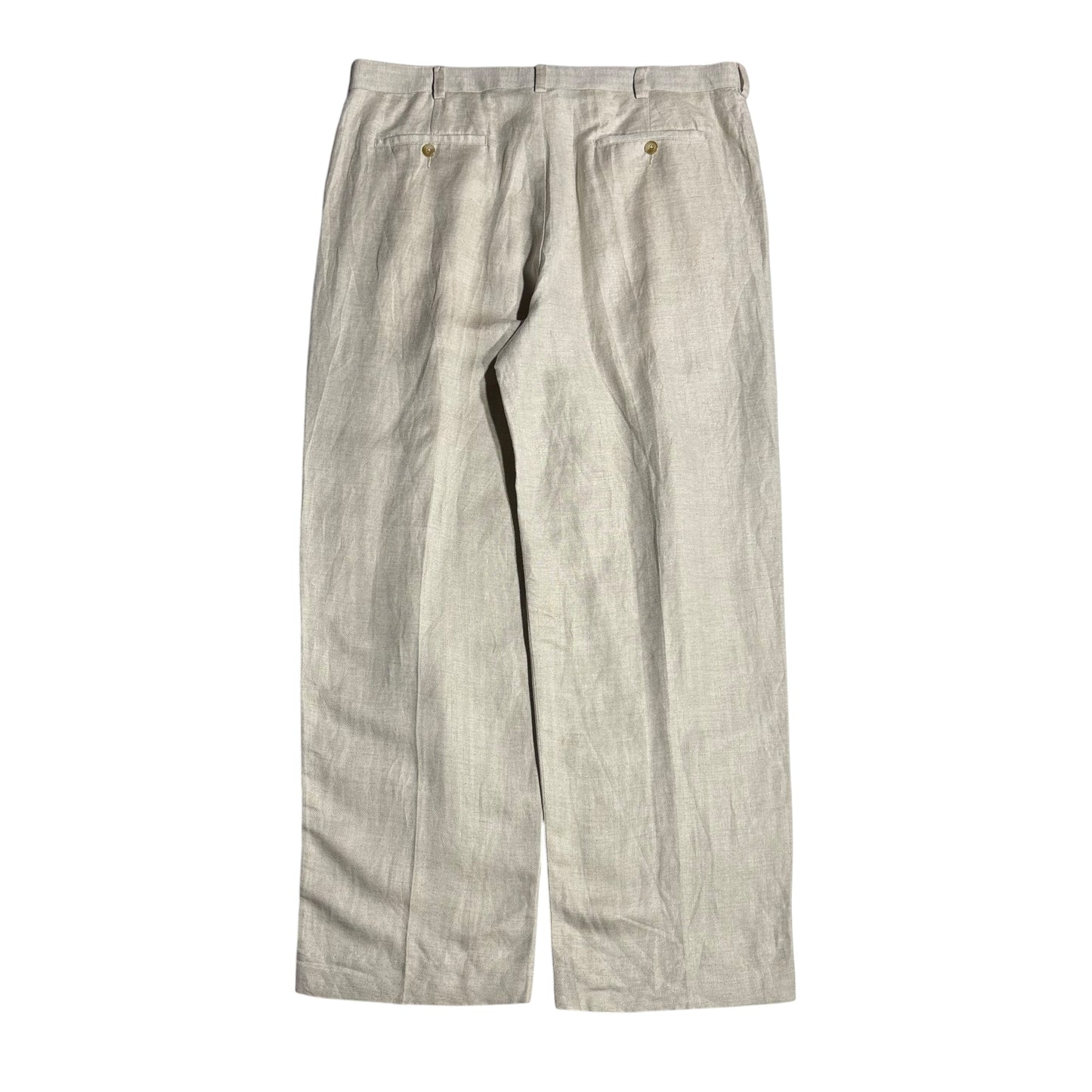 【USED】CUBAVERA 2TUCK LINEN SLACKS