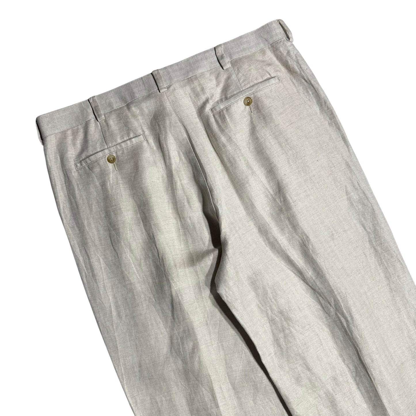 【USED】CUBAVERA 2TUCK LINEN SLACKS