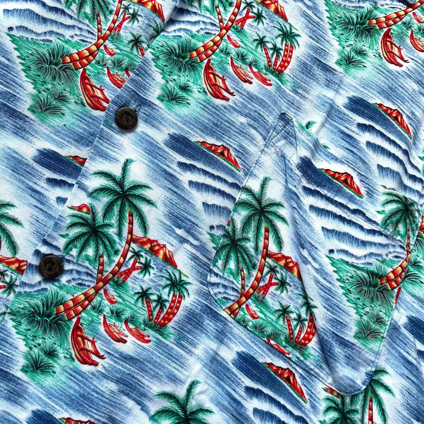 Pineapple Connection Open Collar Rayon Shirt