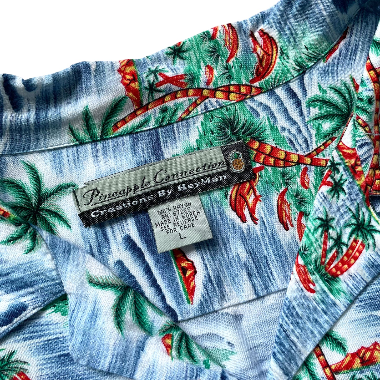 Pineapple Connection Open Collar Rayon Shirt