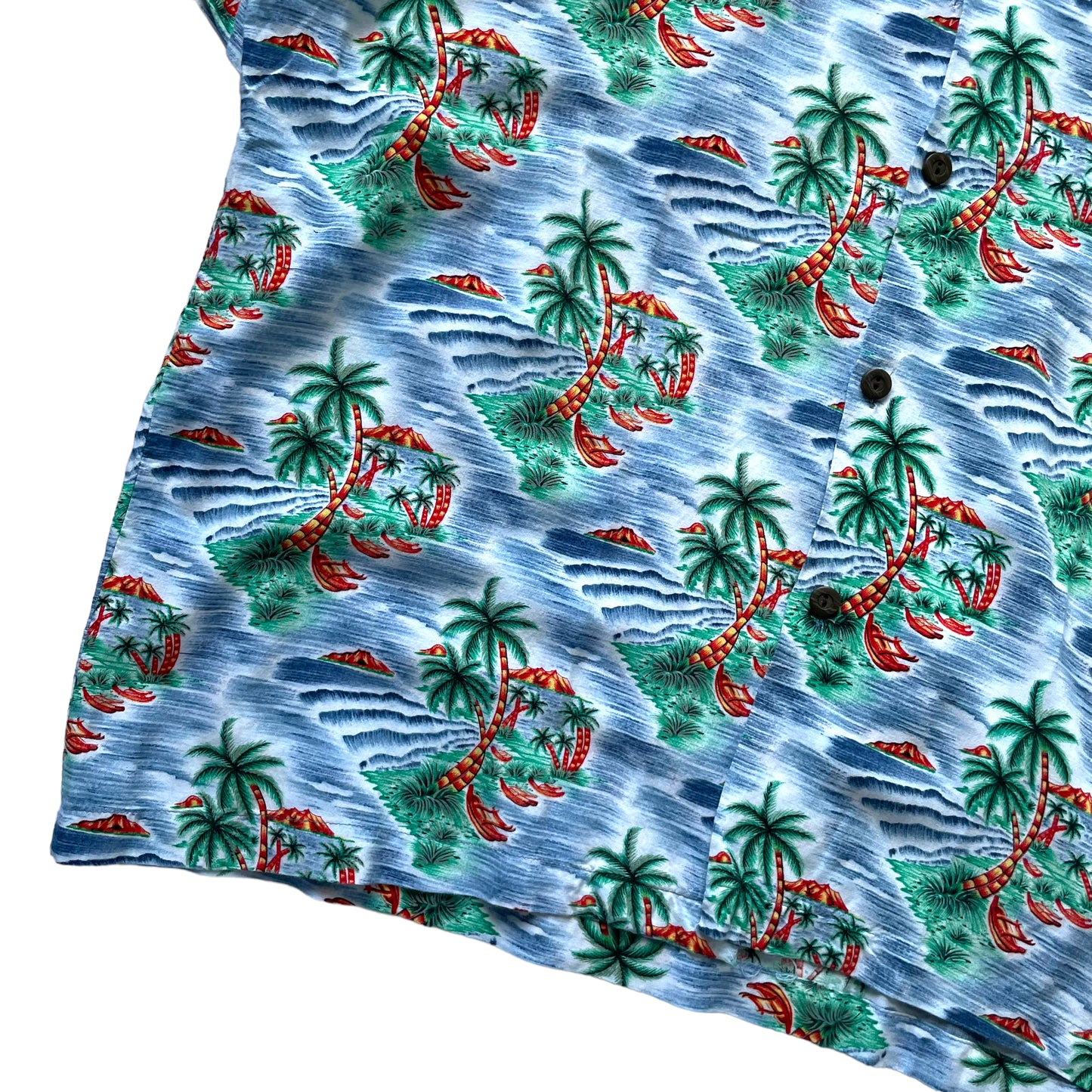 Pineapple Connection Open Collar Rayon Shirt