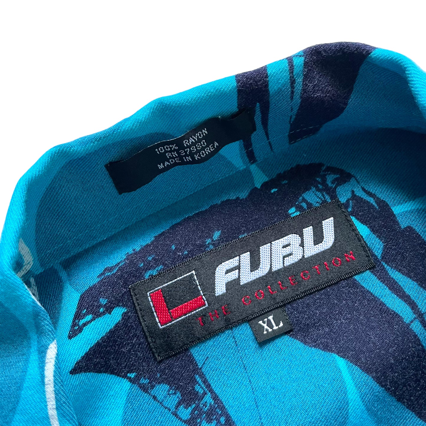 FUBU Open Collar Rayon Shirt