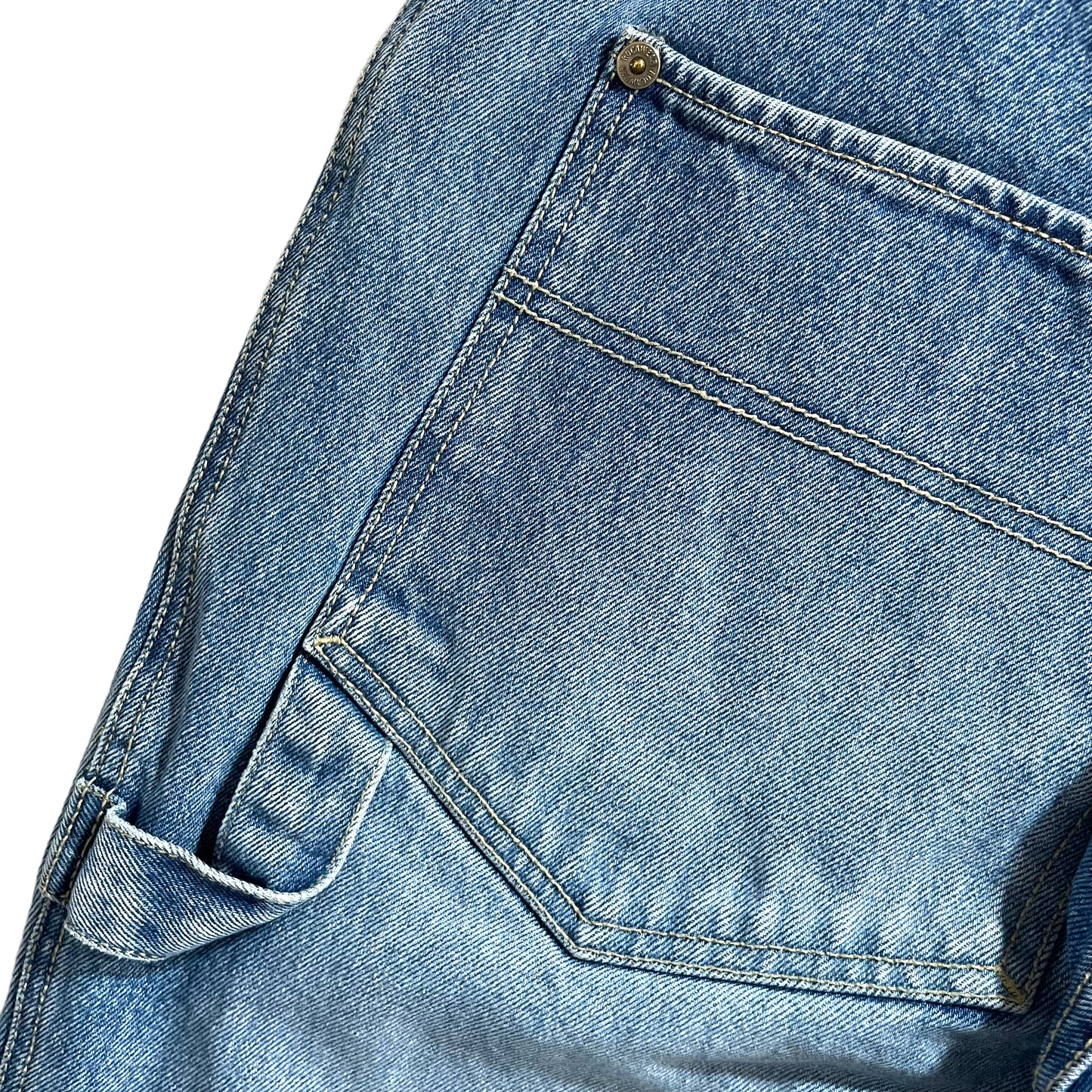 ROCAWEAR EMBROIDERED LOGO DENIM PAINTER PANTS