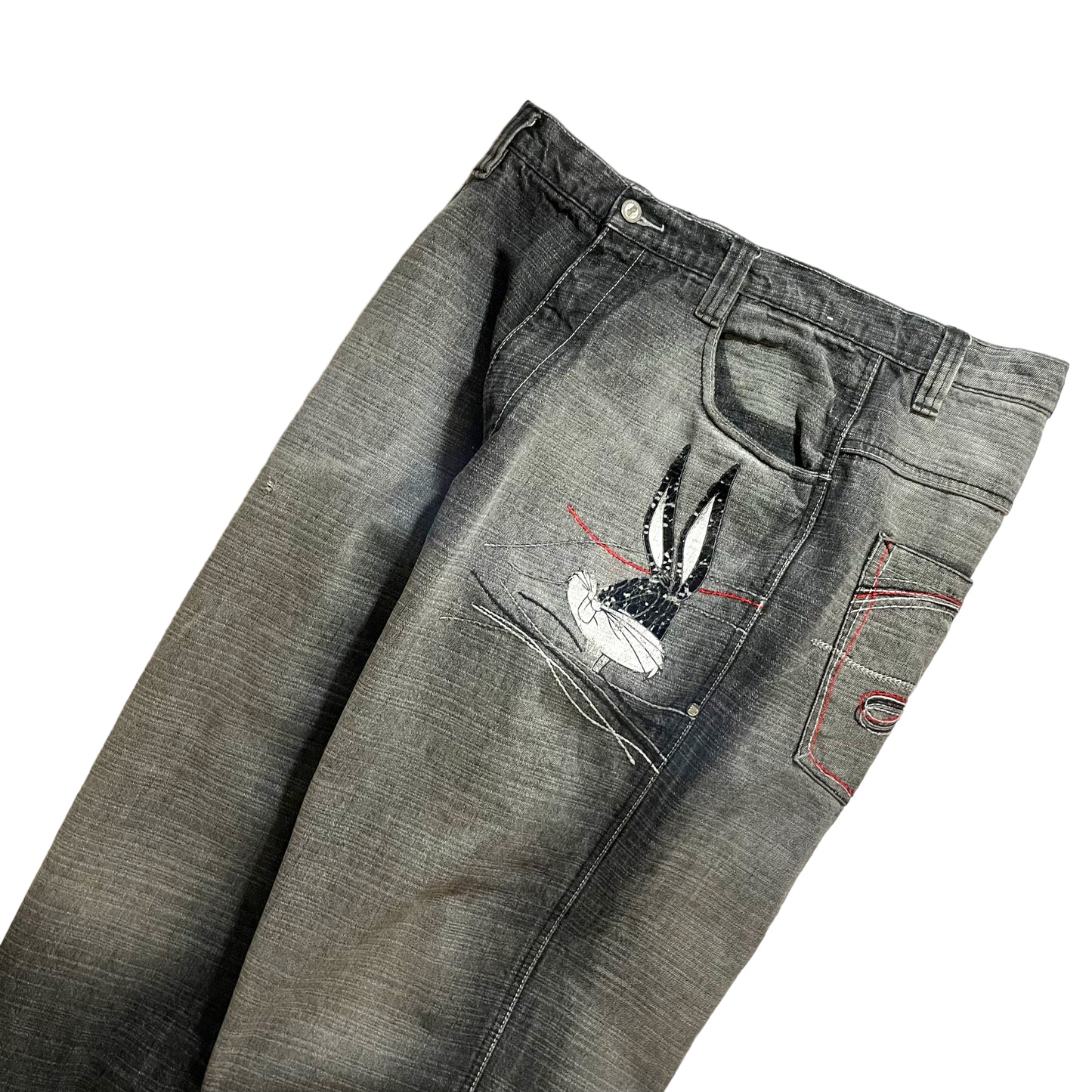 LOT29 "BUGS BUNNY" STITCHED BAGGY JEANS