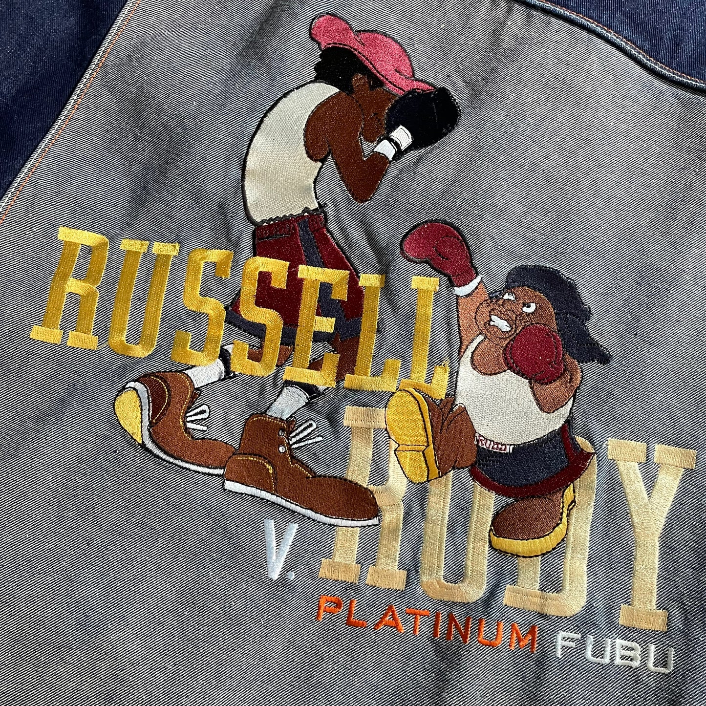 Platinum Fubu "RUSSELL VS RUDY" Embroidered Denim Jacket