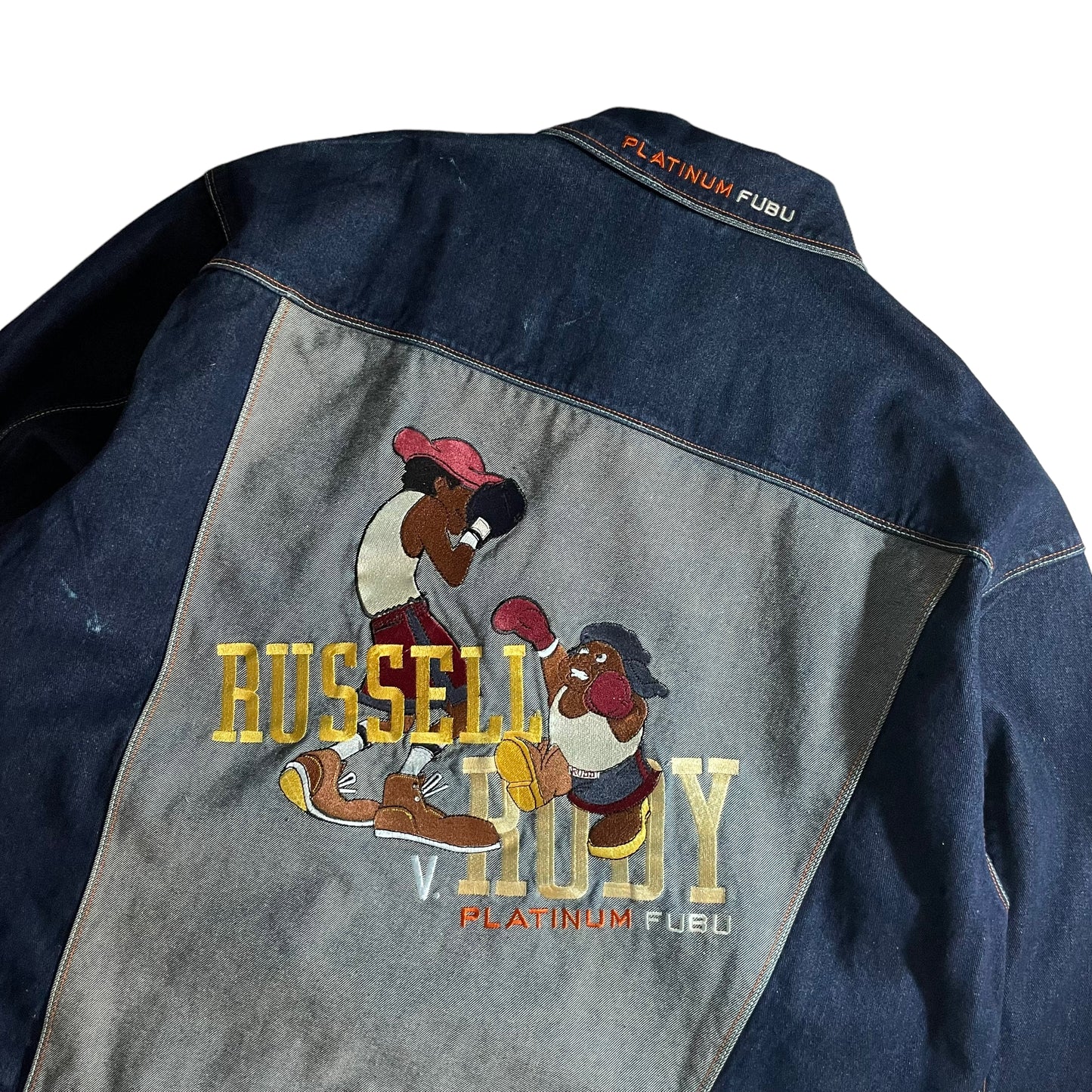 Platinum Fubu "RUSSELL VS RUDY" Embroidered Denim Jacket