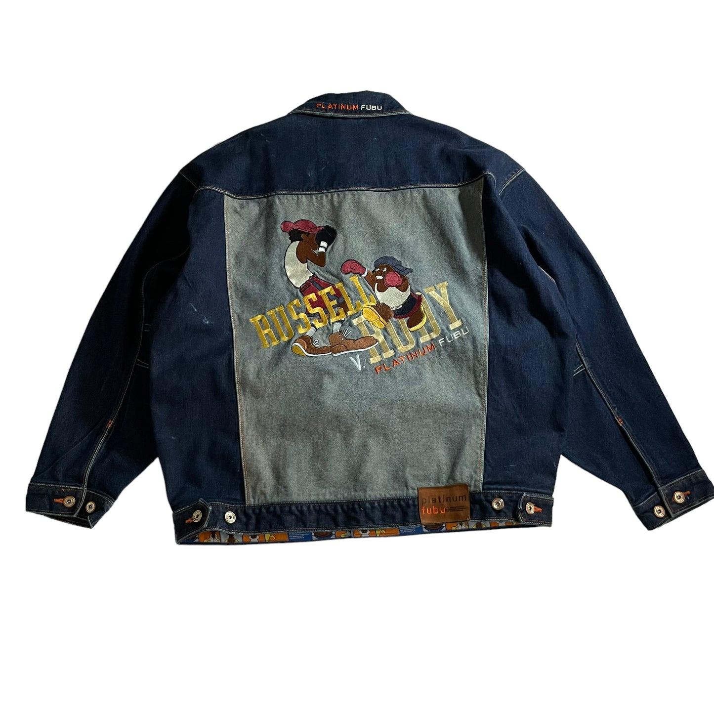 Platinum Fubu "RUSSELL VS RUDY" Embroidered Denim Jacket