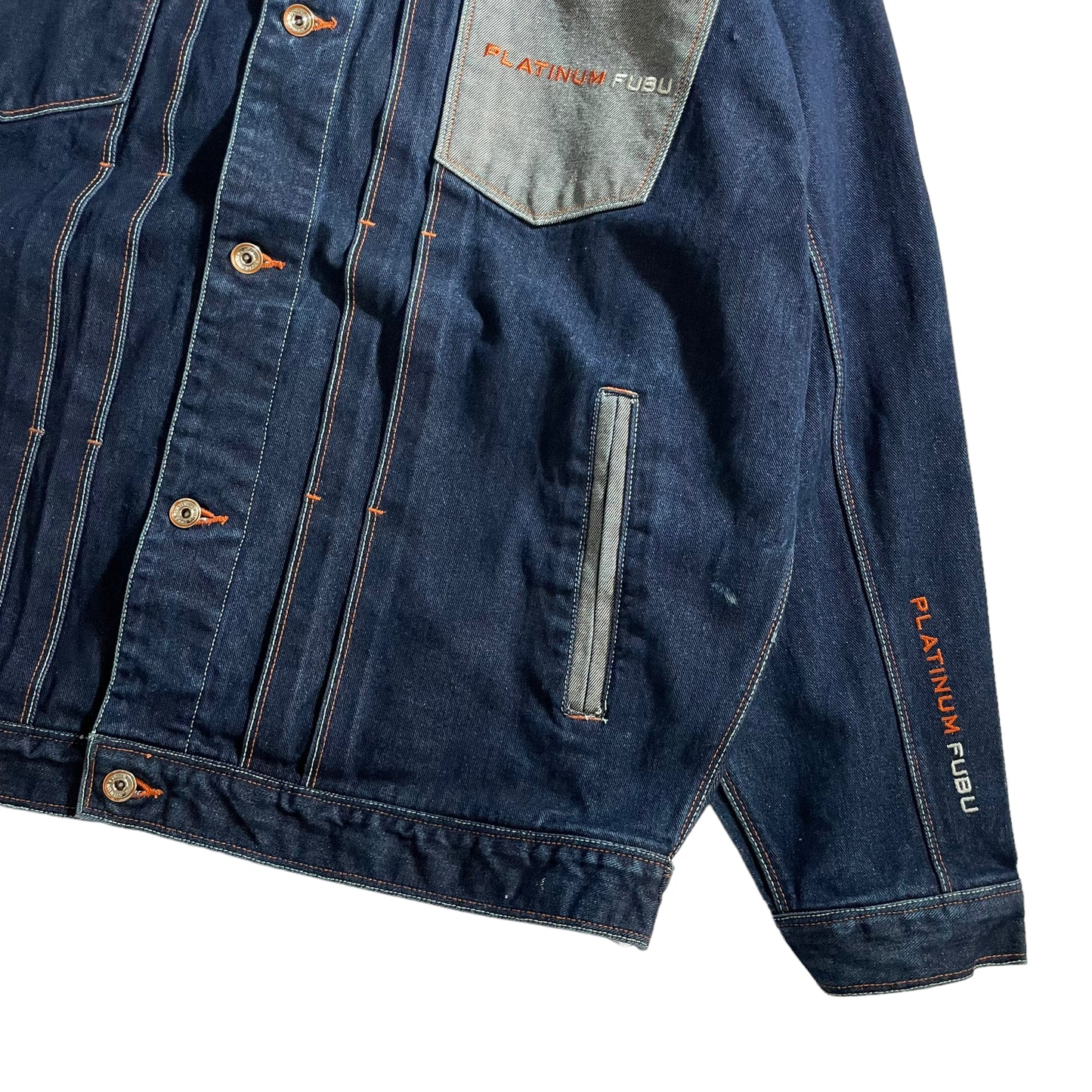 Platinum Fubu "RUSSELL VS RUDY" Embroidered Denim Jacket