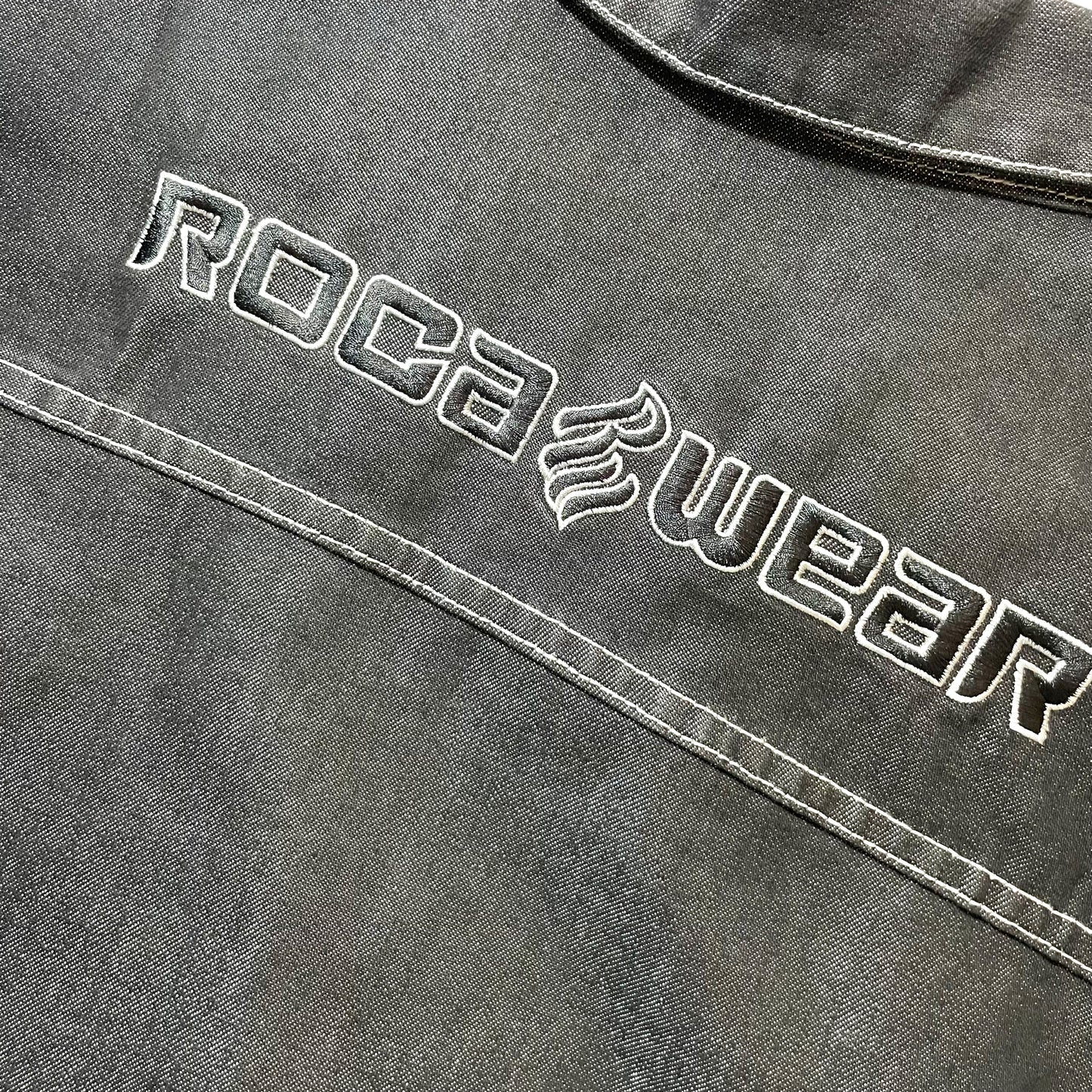 Rocawear Embroidered Black Denim Jacket