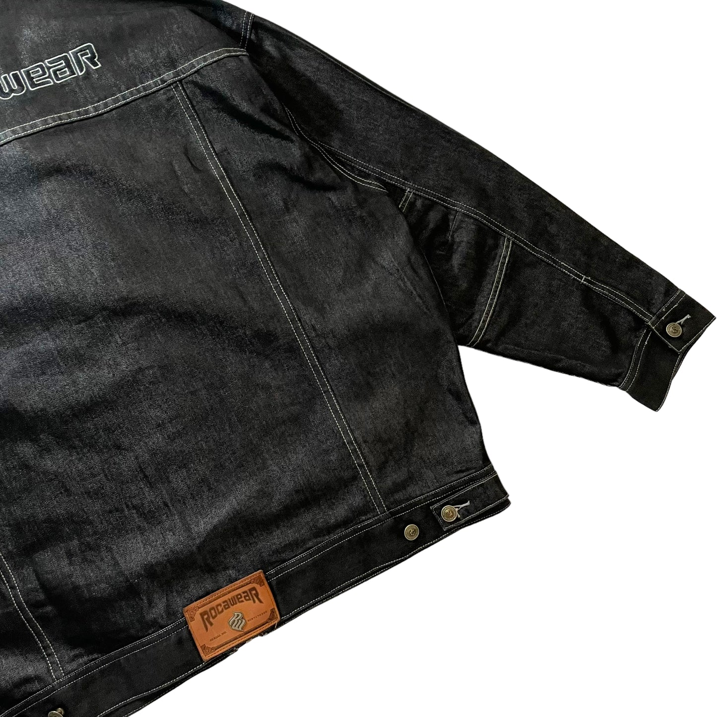 Rocawear Embroidered Black Denim Jacket