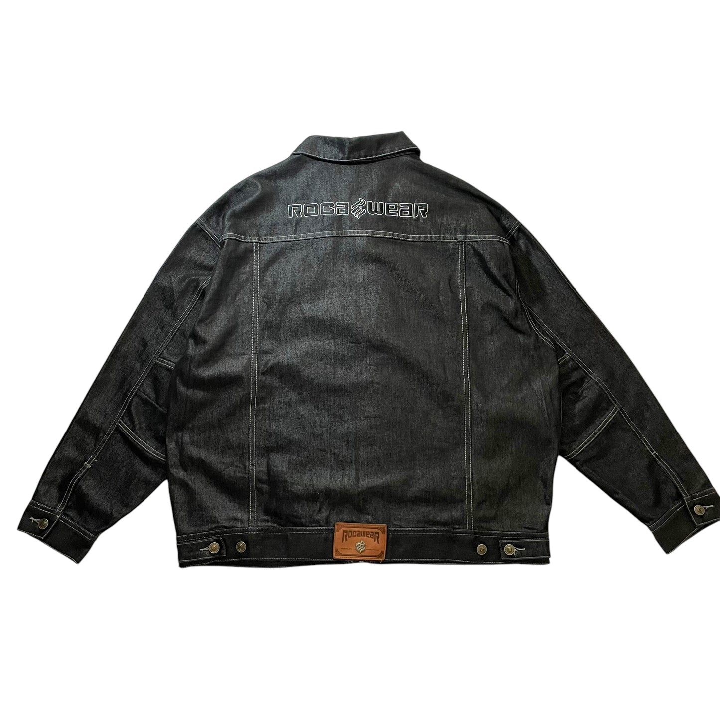 Rocawear Embroidered Black Denim Jacket