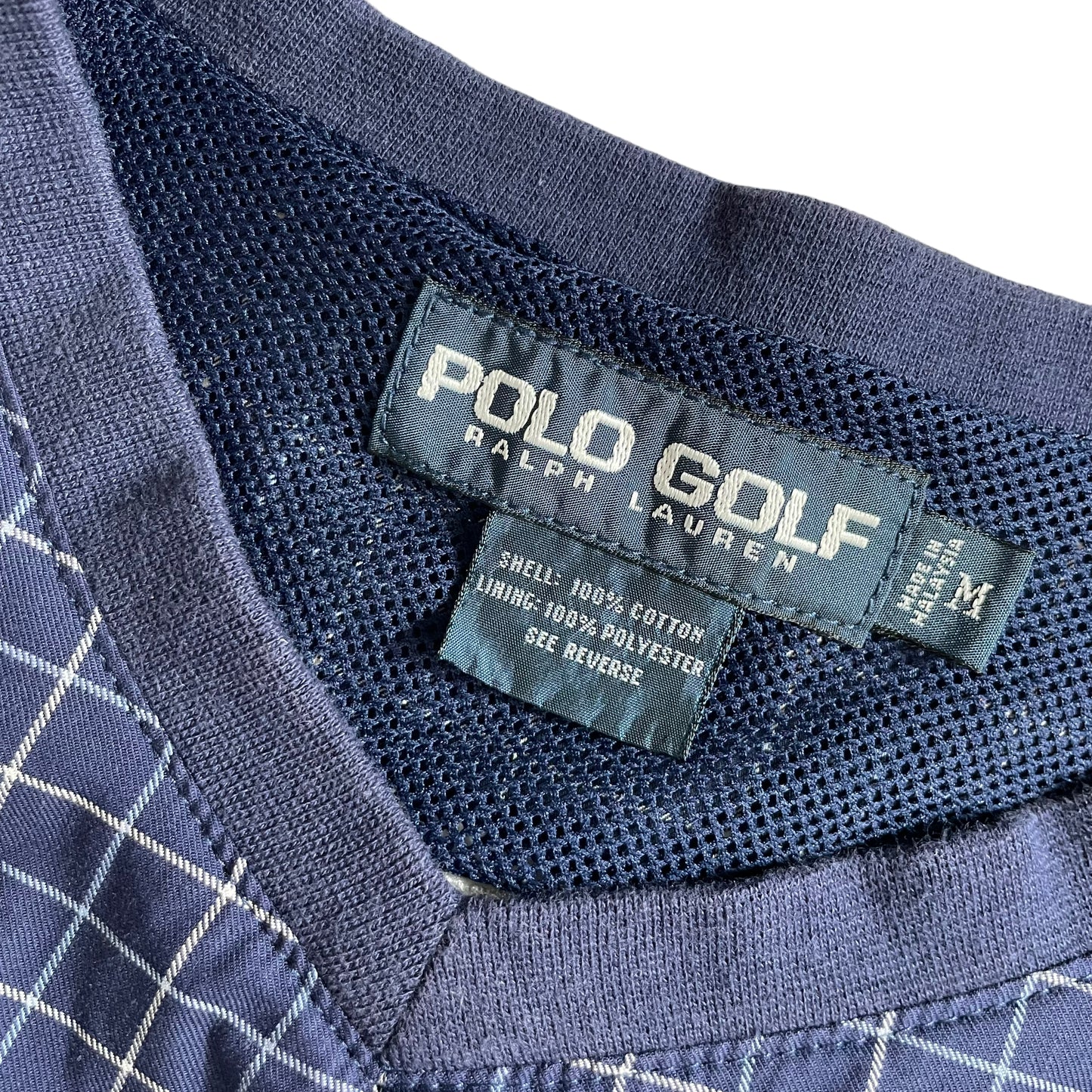 Polo Golf Check Pattern V-Neck Vest