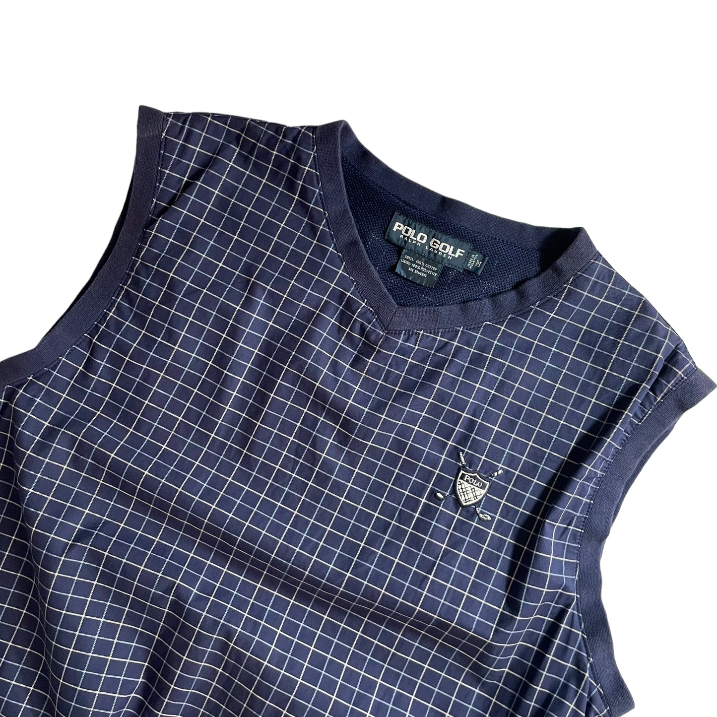 Polo Golf Check Pattern V-Neck Vest