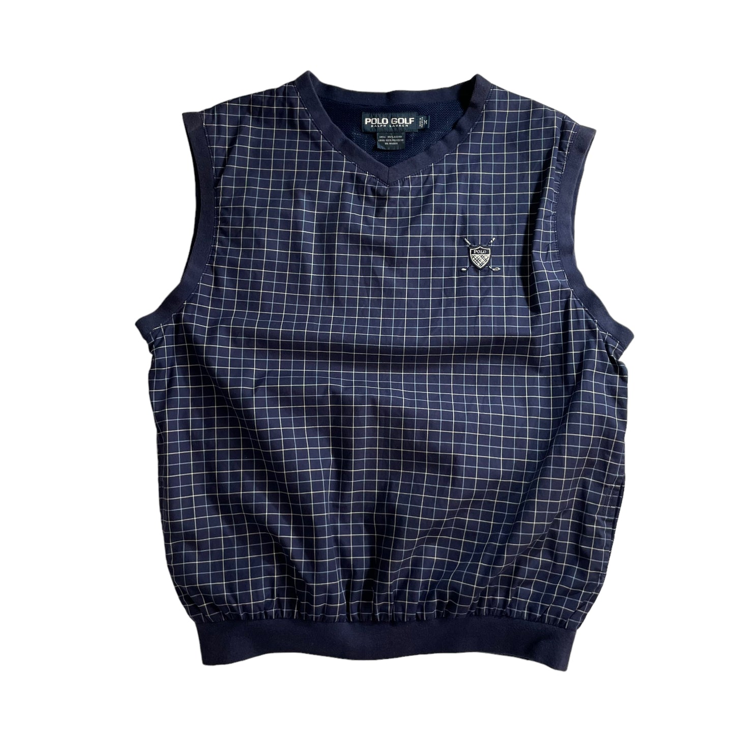 Polo Golf Check Pattern V-Neck Vest
