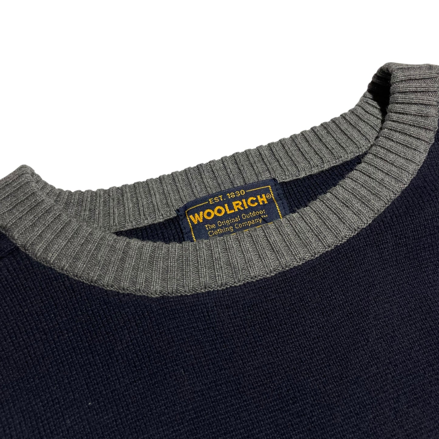 【Used】Woolrich Crew Neck Cotton Sweater Made in Japan