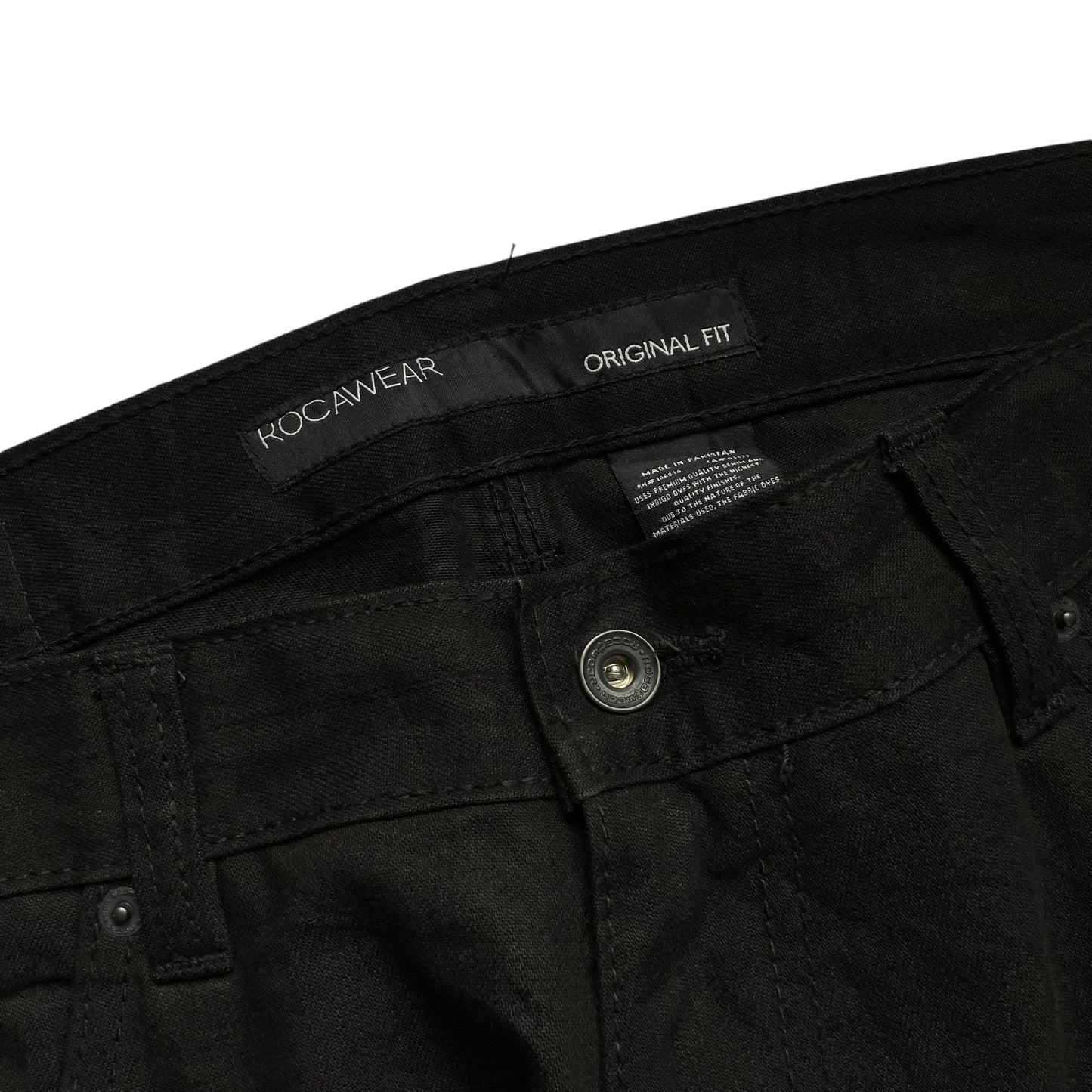 【Used】Rocawear Loose Straight Fit Embroidery Logo Denim Pants/Black