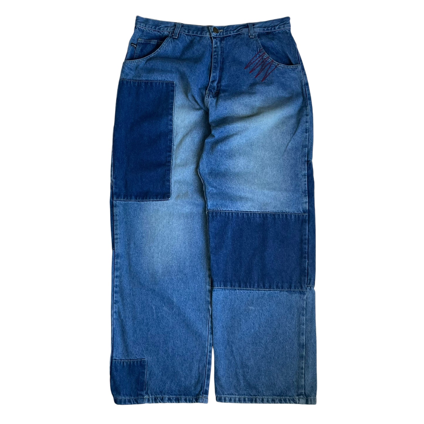 【Used】Akademiks Baggy Fit Patchwork Jeans