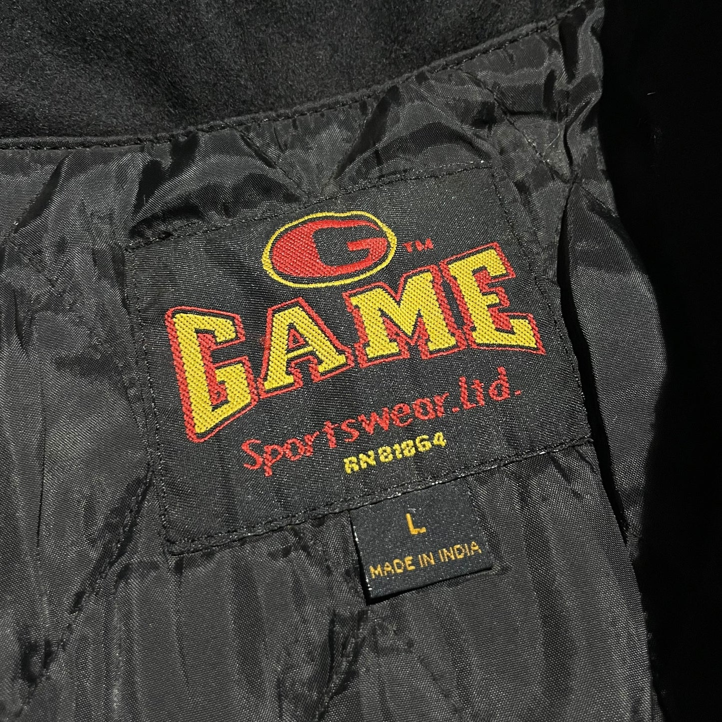 【Used】The Game Sportswear Melton Melton Wool&Genuine Leather Varsity Jacket