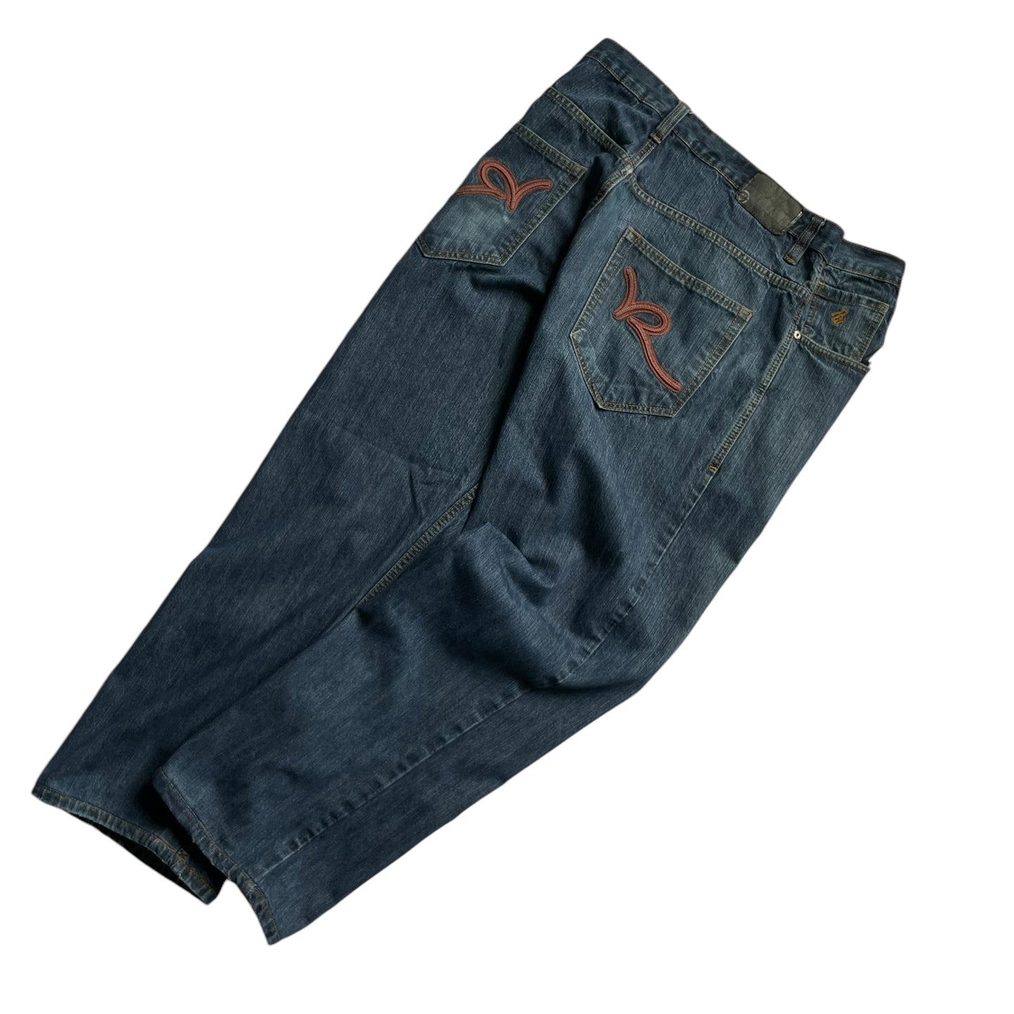 【Used】Rocawear Embroidery Logo Loose Fit Washed Denim Pants