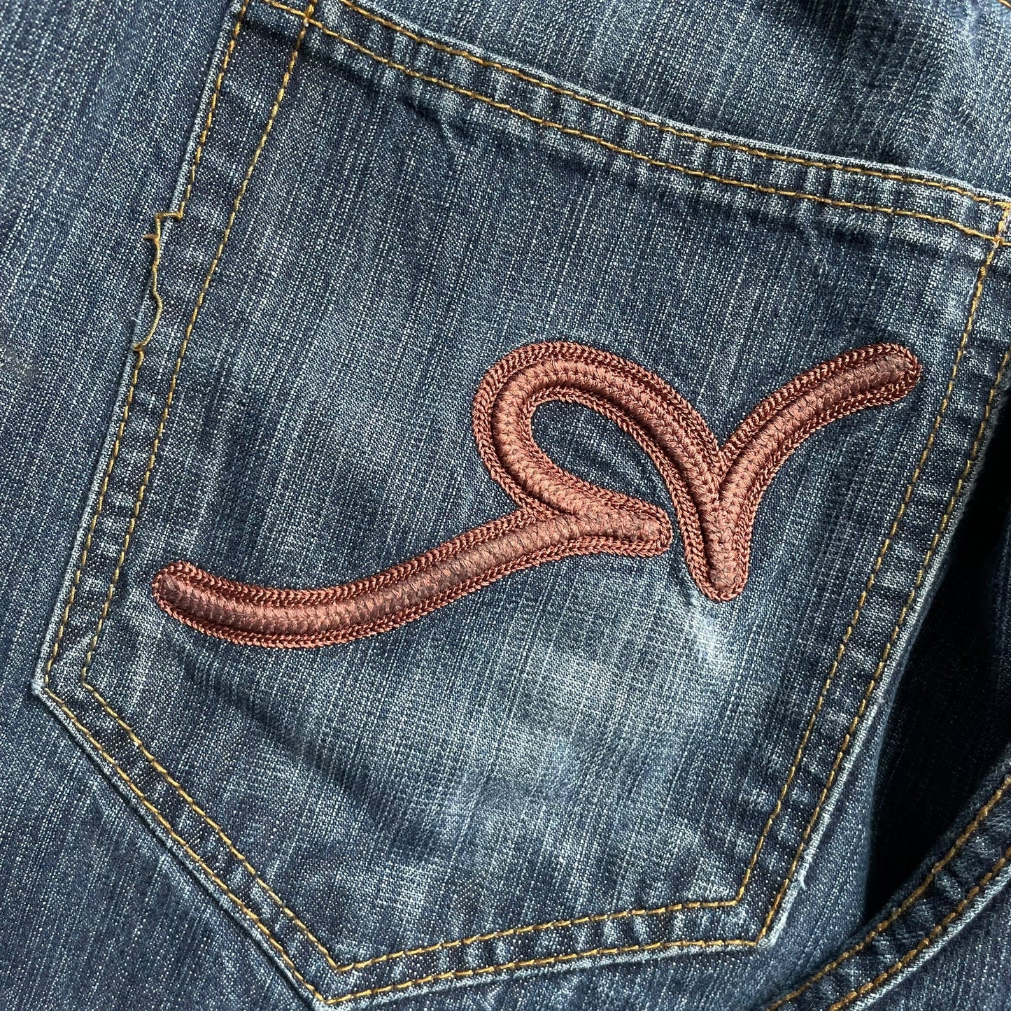 【Used】Rocawear Embroidery Logo Loose Fit Washed Denim Pants