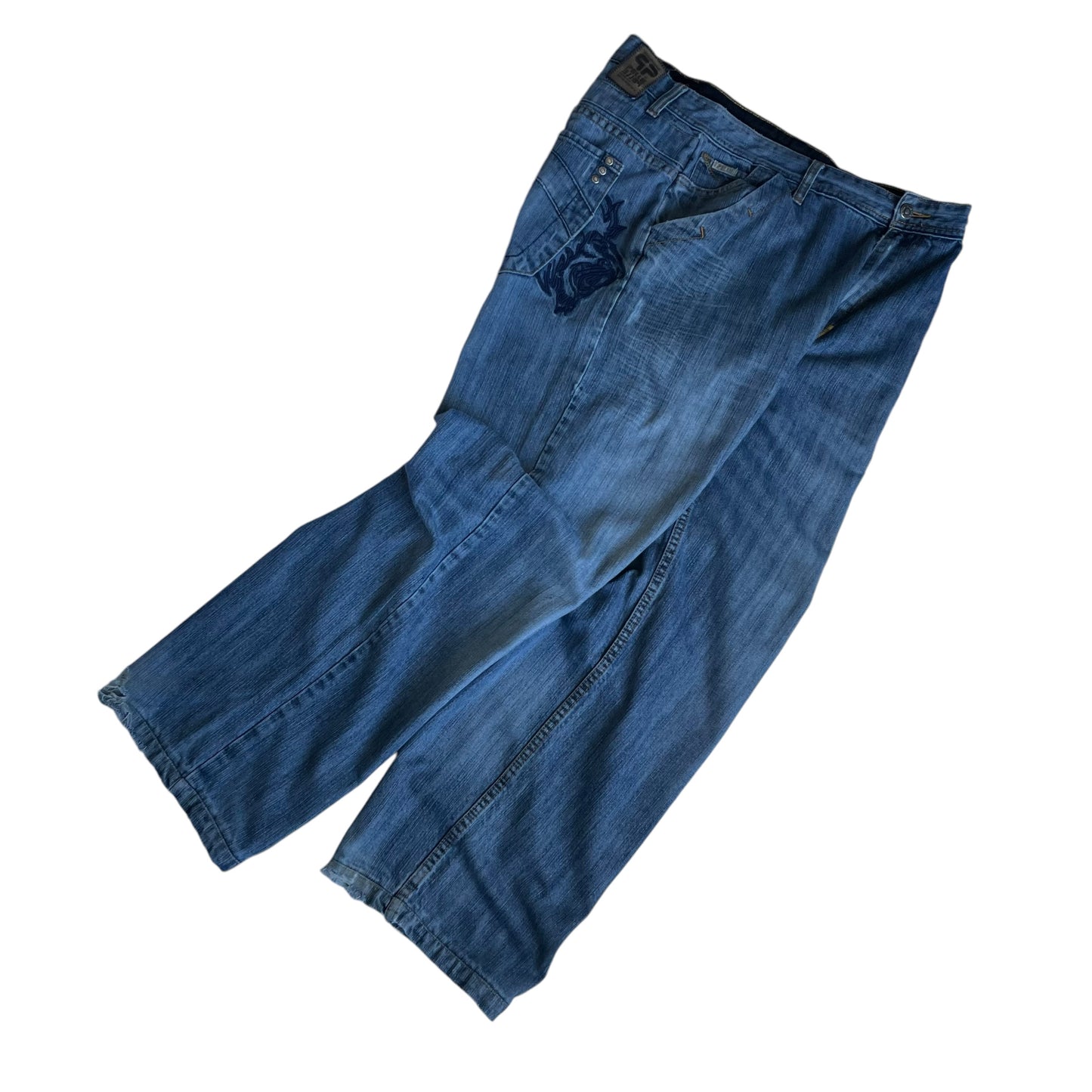 【Used】Pelle Pelle Embroidery Logo Loose Fit Denim Pants