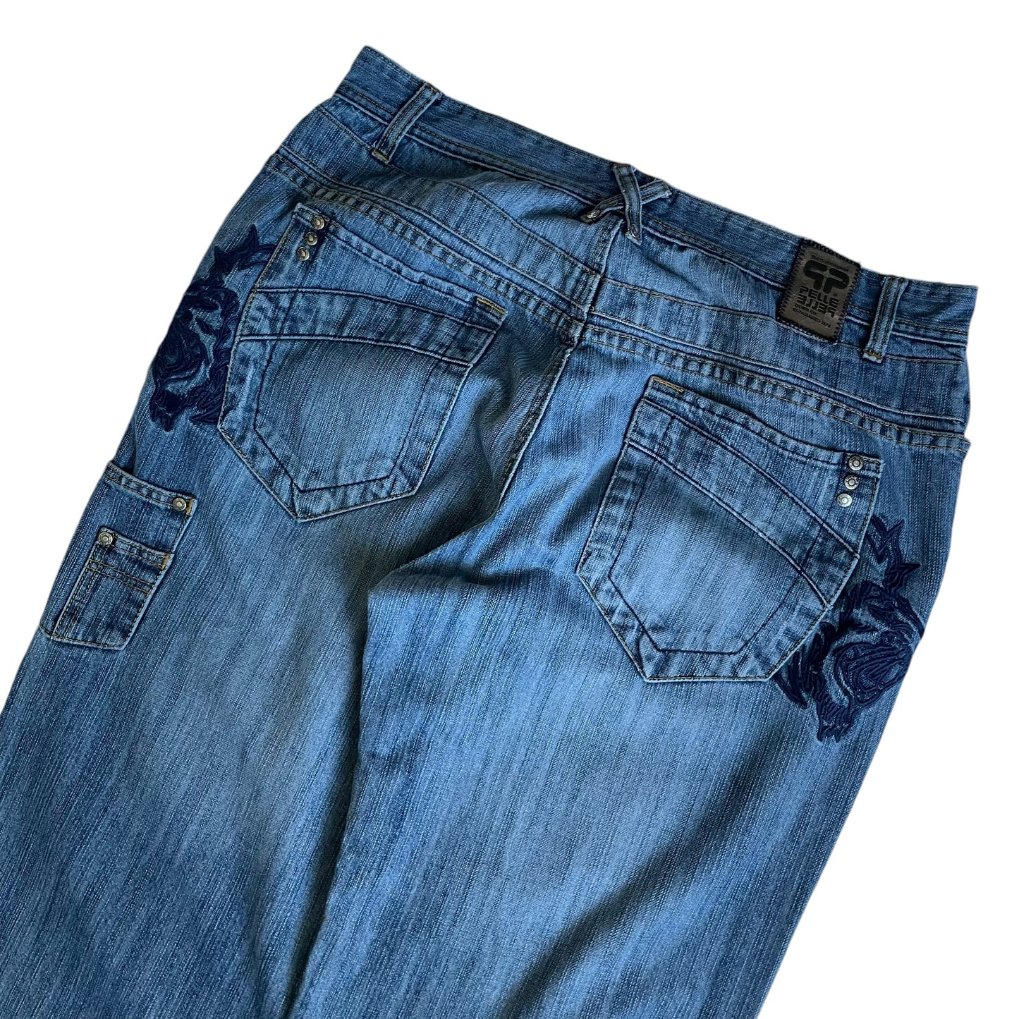 【Used】Pelle Pelle Embroidery Logo Loose Fit Denim Pants