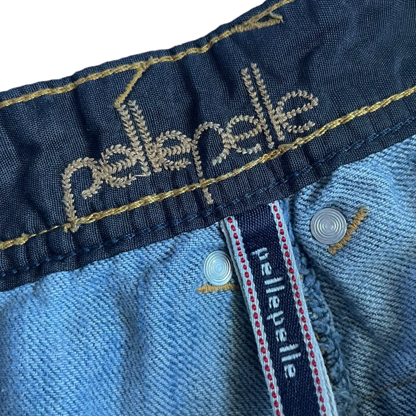 【Used】Pelle Pelle Embroidery Logo Loose Fit Denim Pants