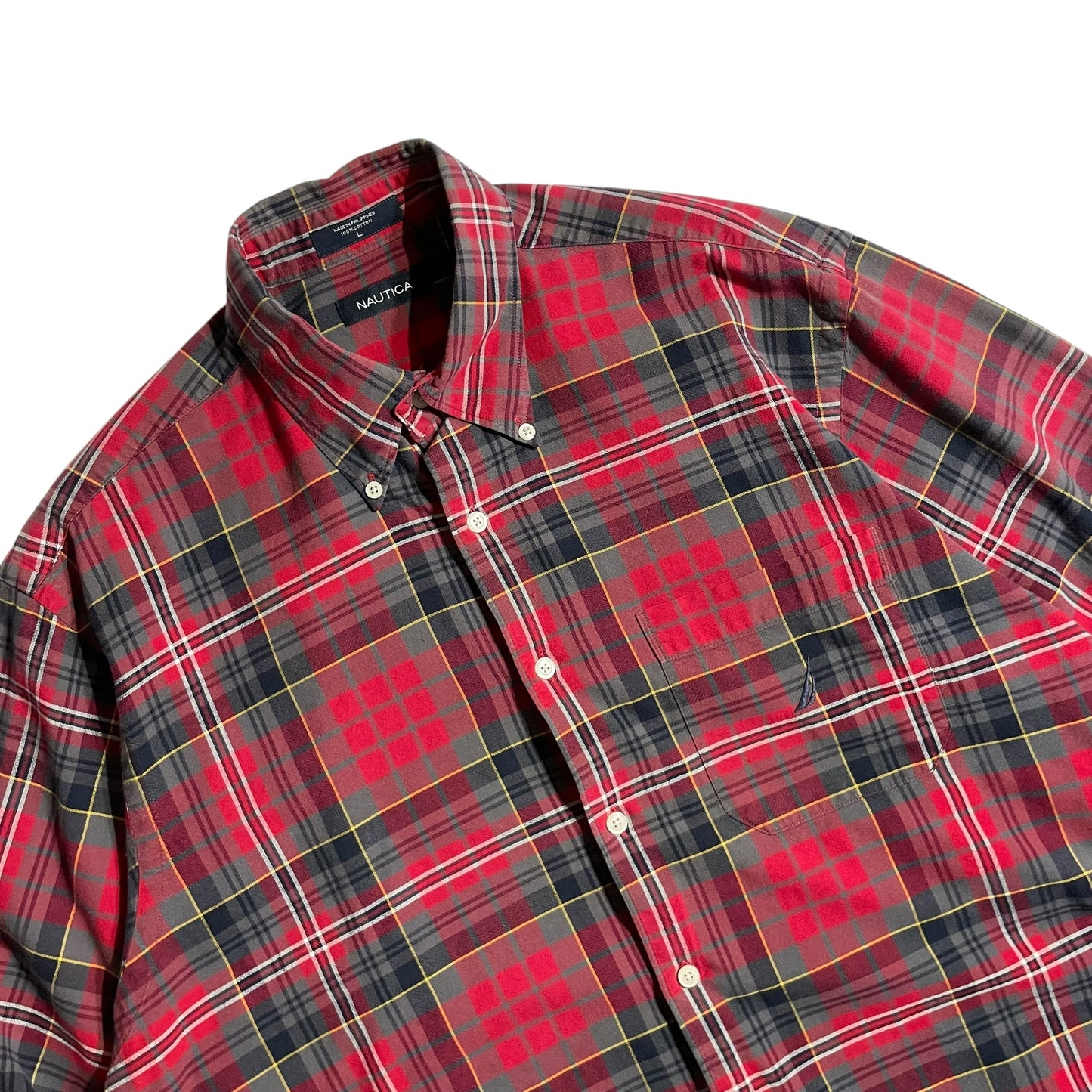 【USED】Nautica Check BD Shirt