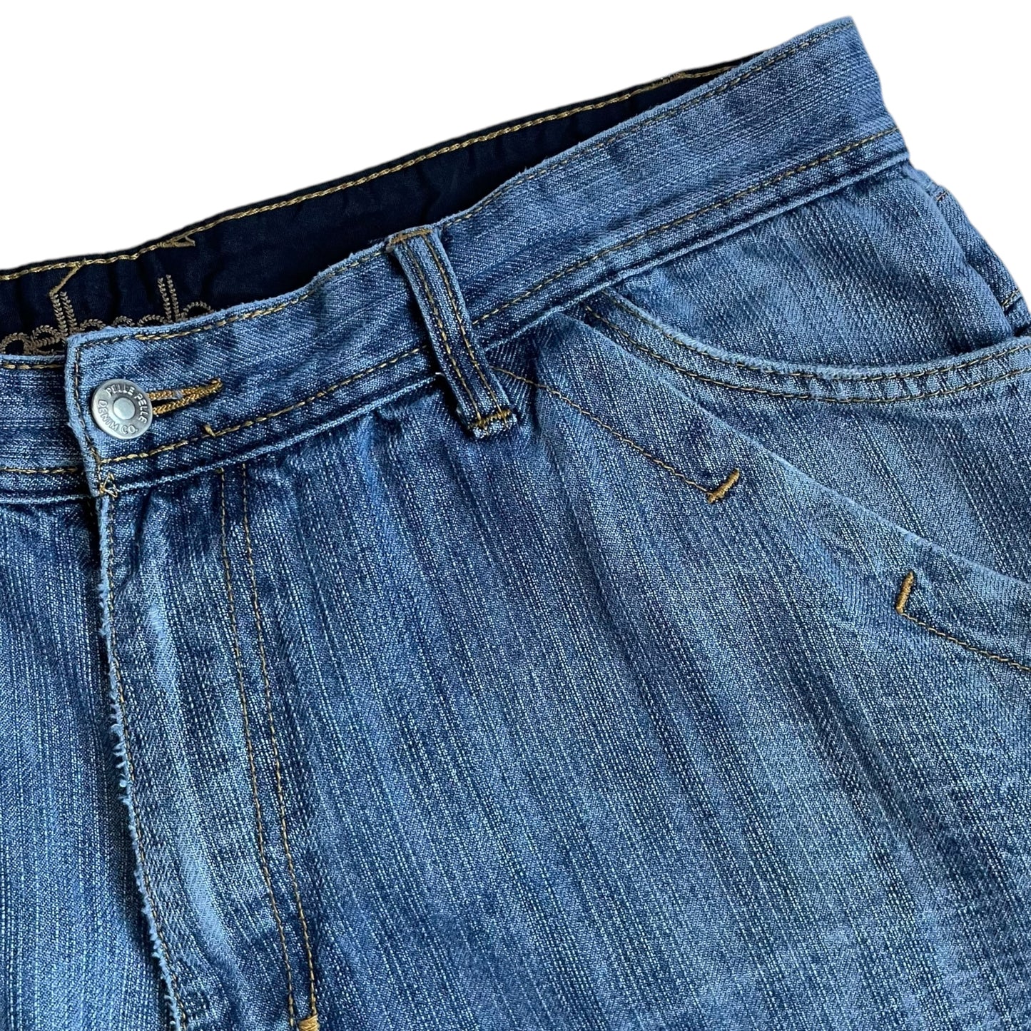 【Used】Pelle Pelle Embroidery Logo Loose Fit Denim Pants