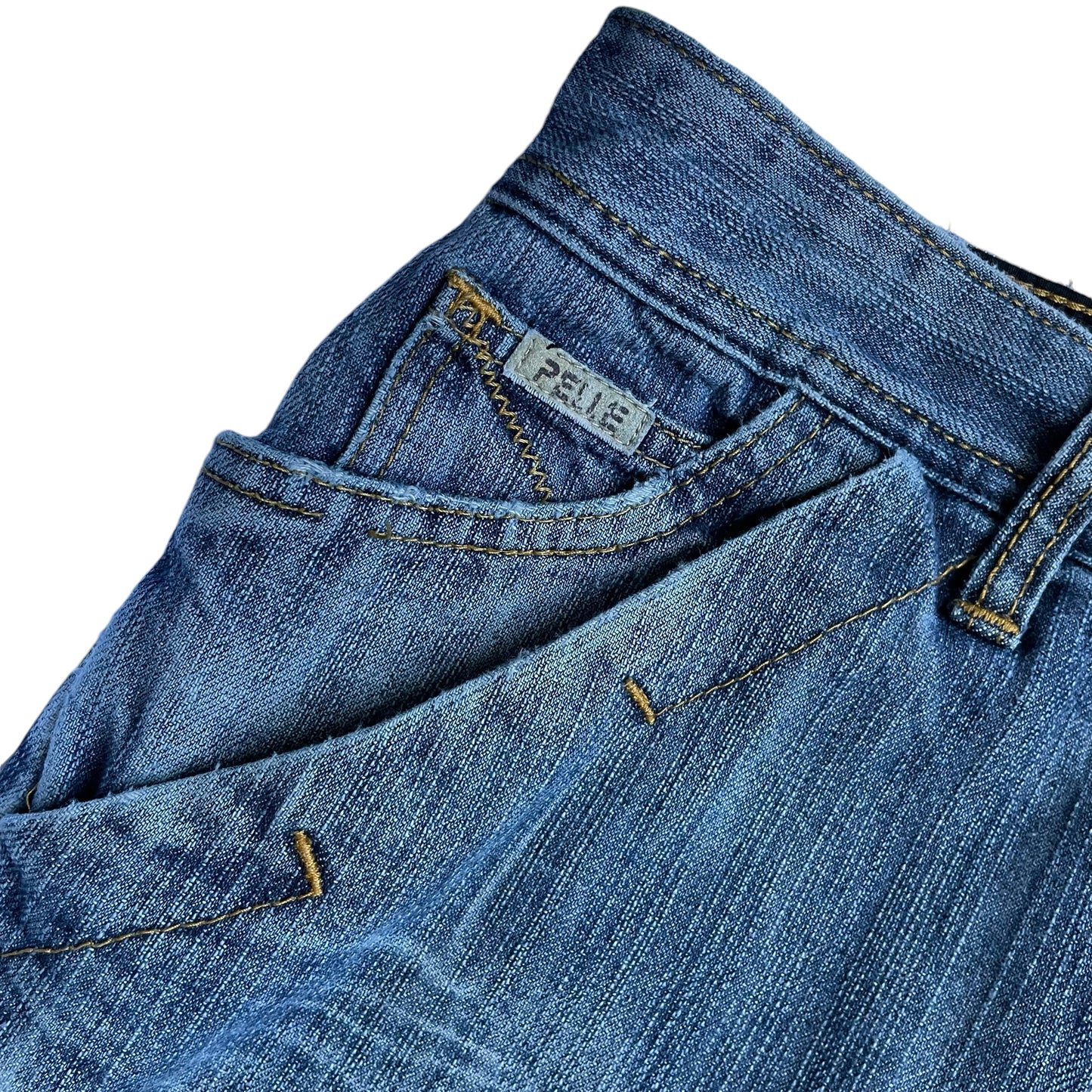 【Used】Pelle Pelle Embroidery Logo Loose Fit Denim Pants
