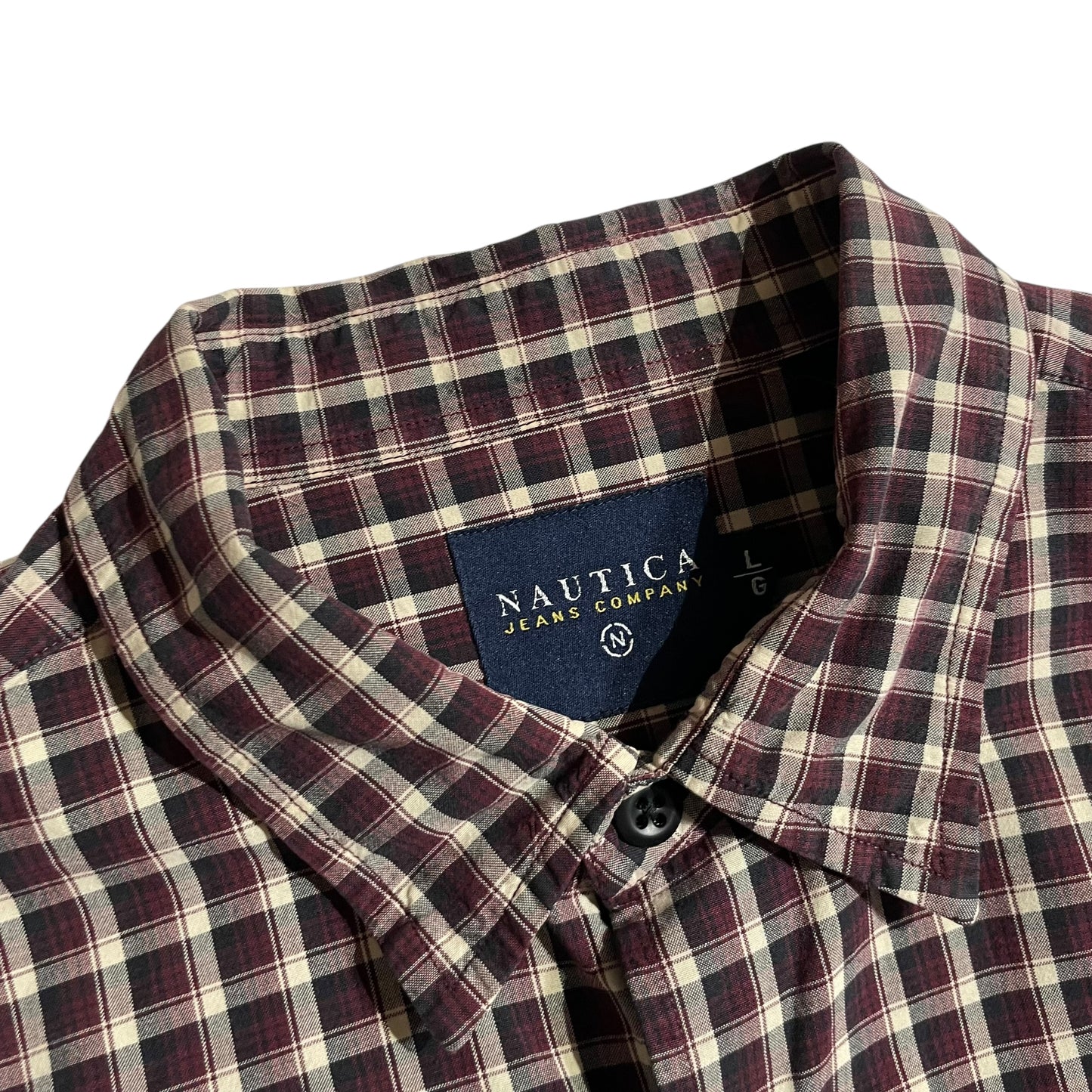 【USED】Nautica Jeans Check BD Shirt