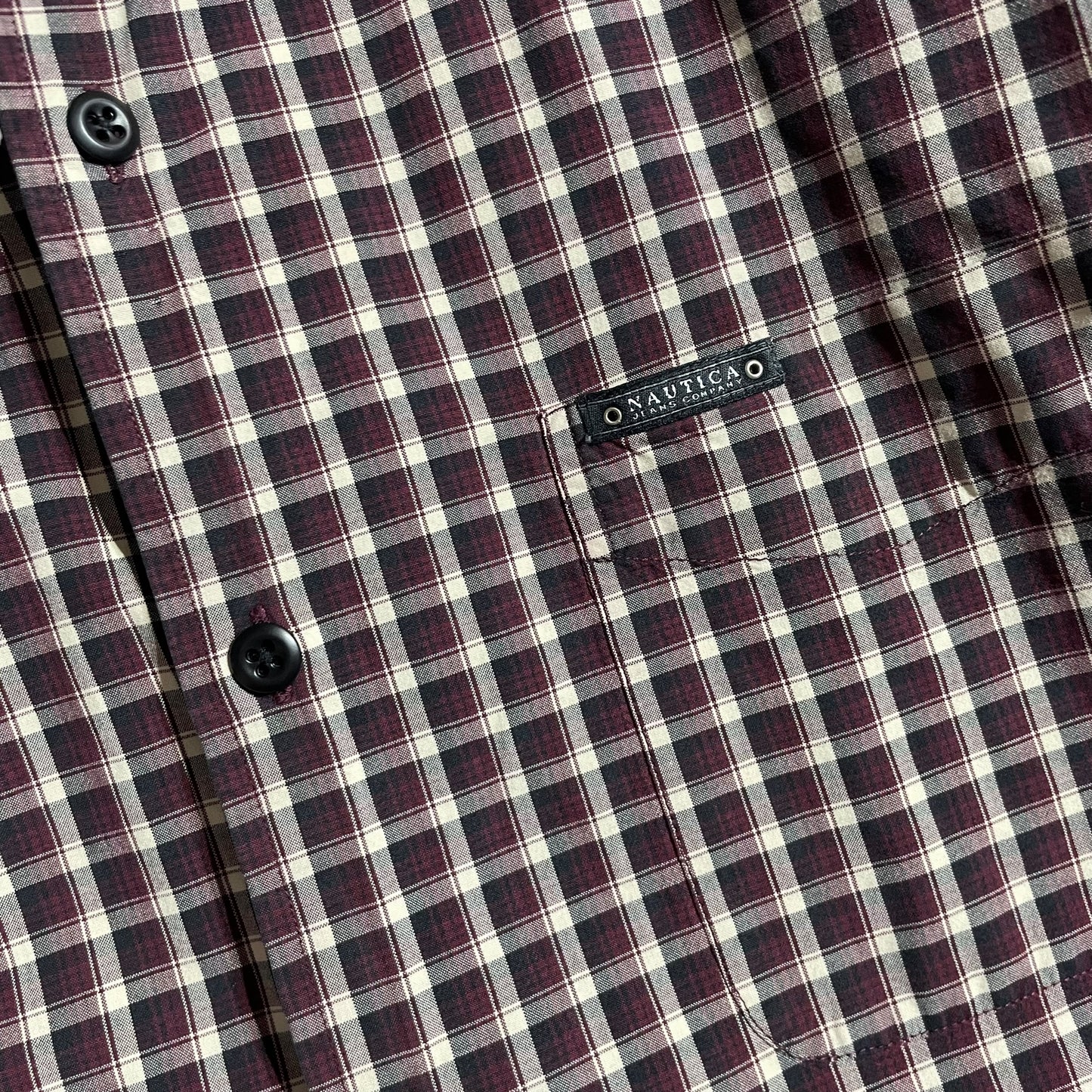 【USED】Nautica Jeans Check BD Shirt