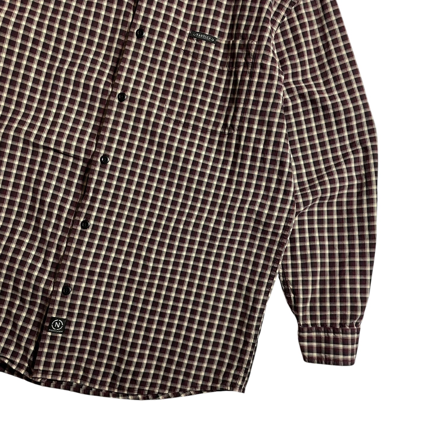 【USED】Nautica Jeans Check BD Shirt