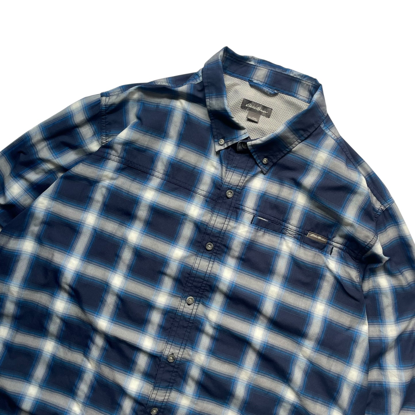 【USED】Eddie Bauer Box Cut Check BD Shirt