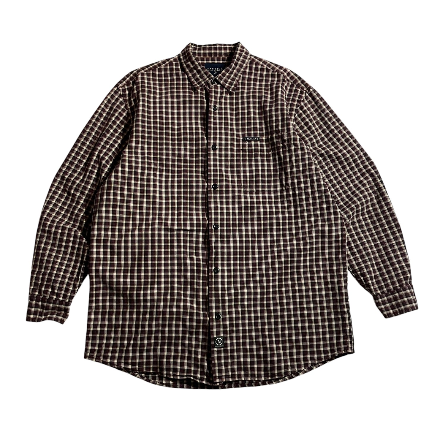 【USED】Nautica Jeans Check BD Shirt