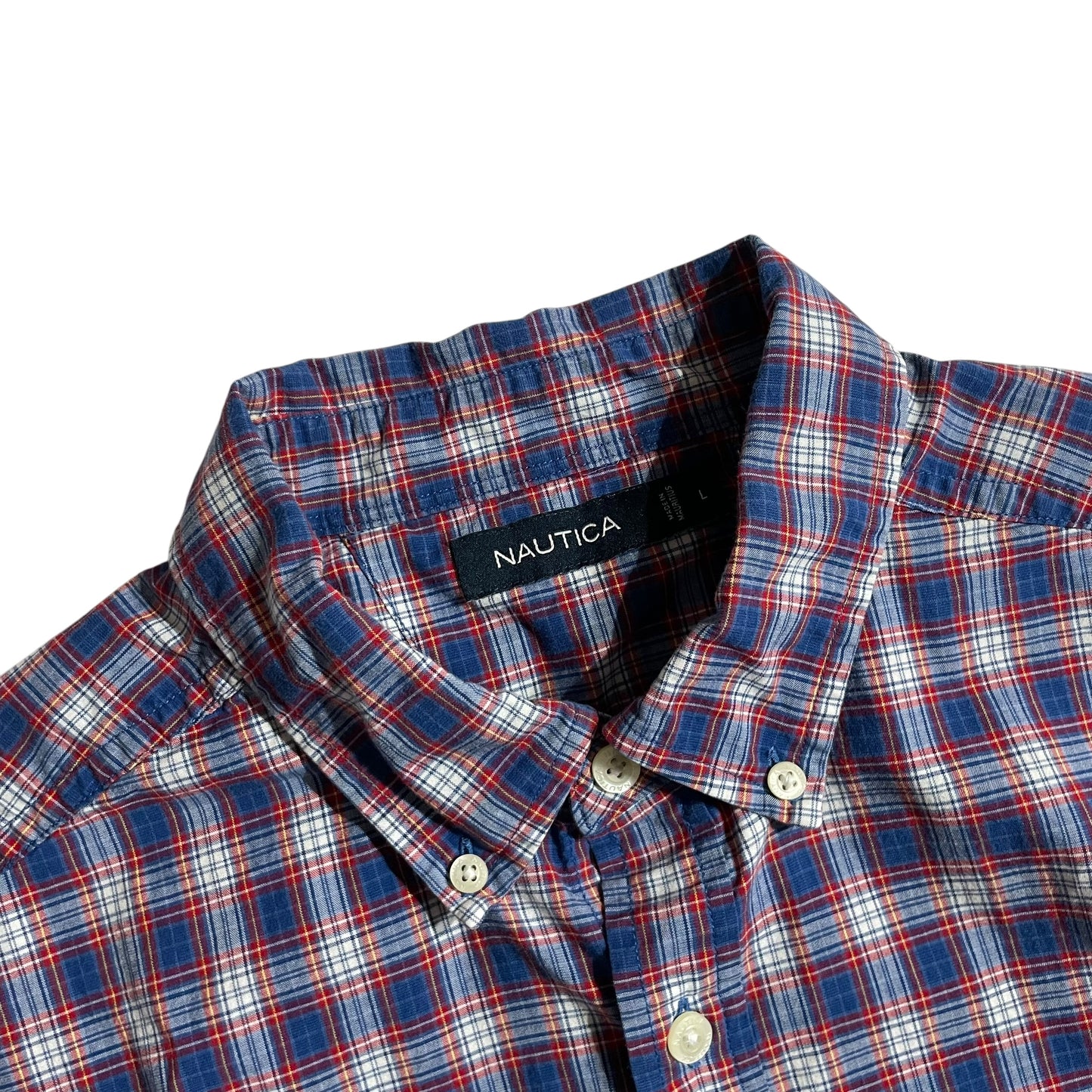 【USED】Nautica Check BD Shirt