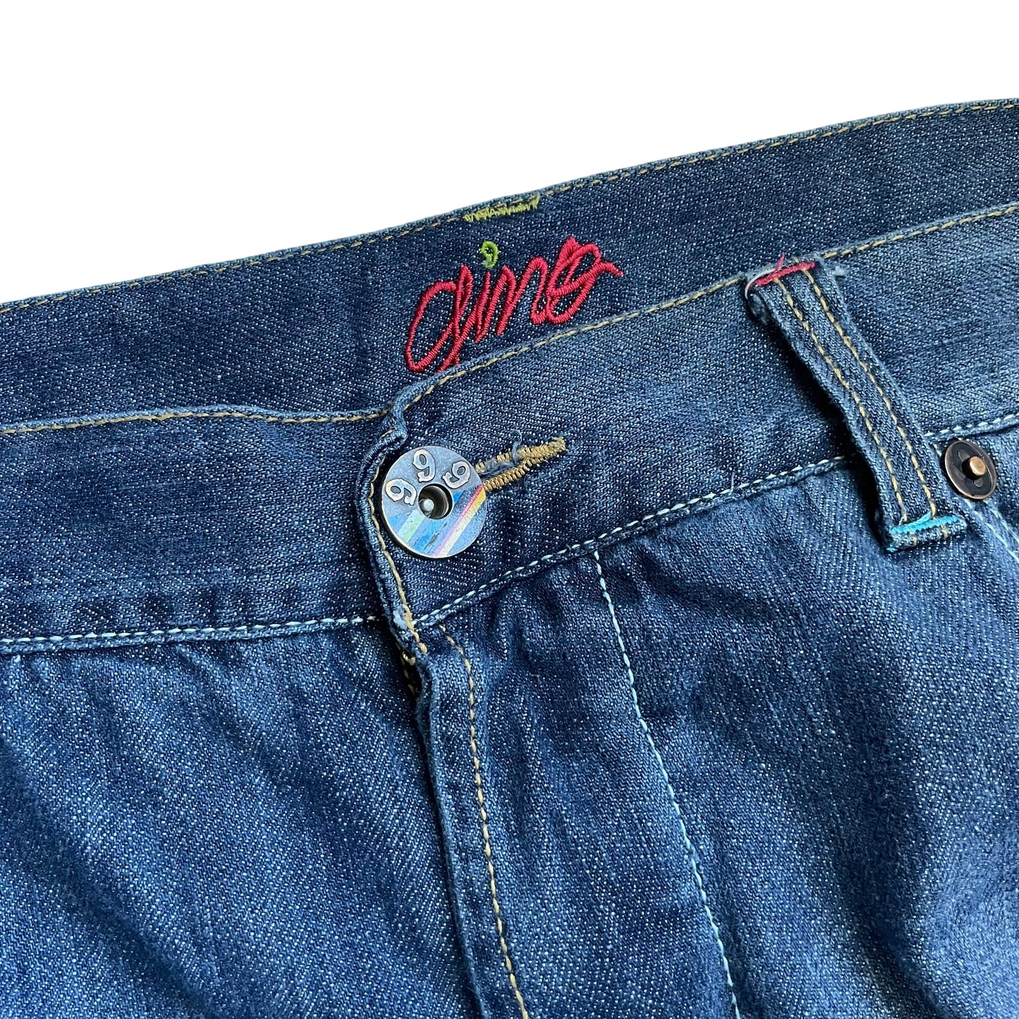 【Used】Gino Green Grobal Loose Straight Fit Denim Pants