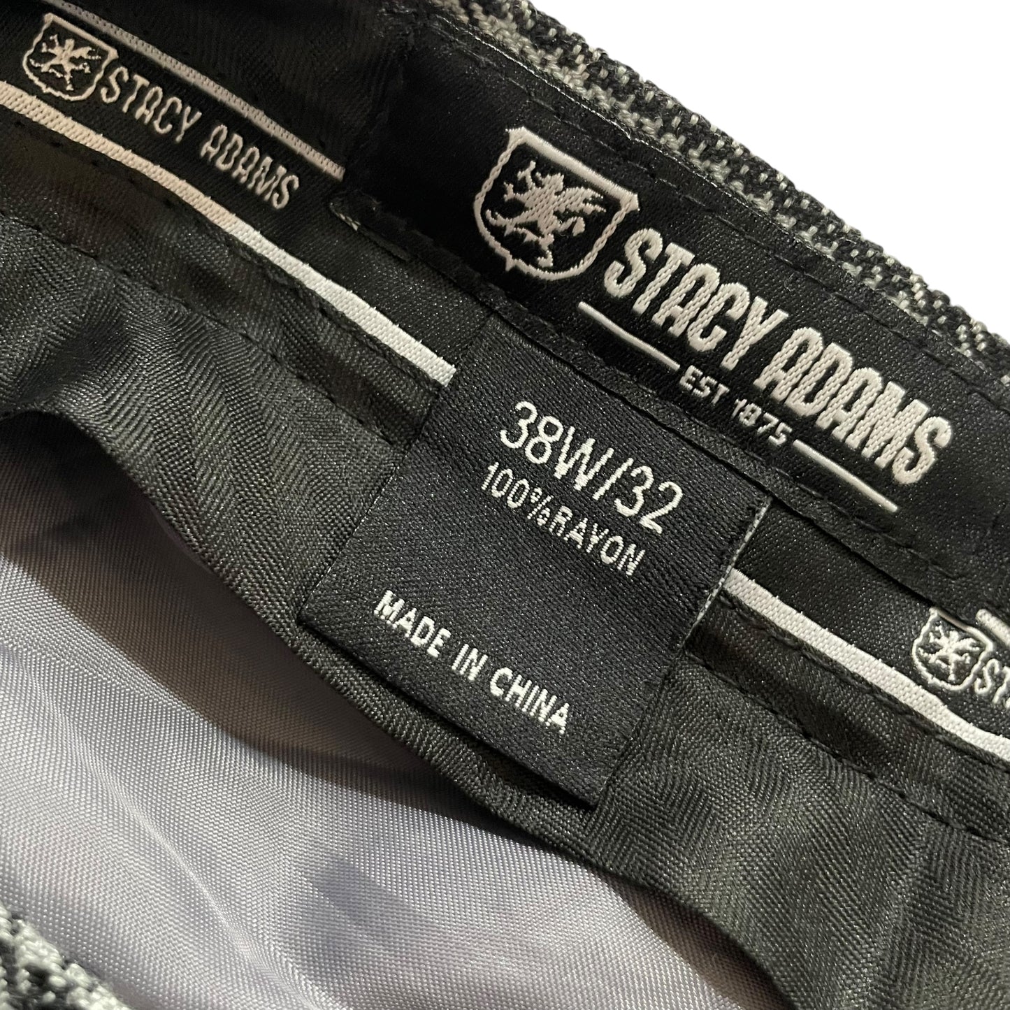 【USED】Stacy Adams Glen Check 1Tuck Rayon Pants
