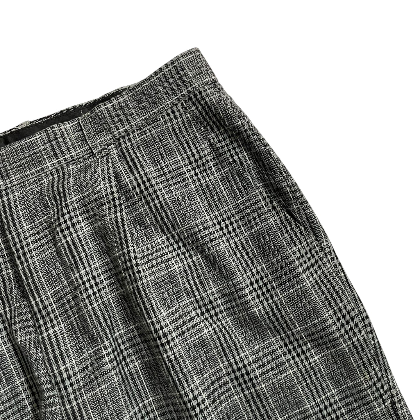 【USED】Stacy Adams Glen Check 1Tuck Rayon Pants