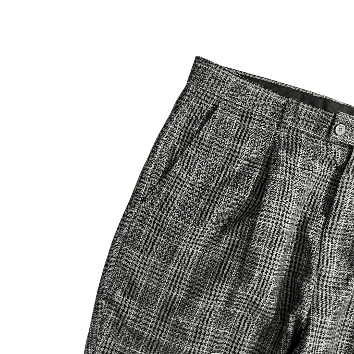 【USED】Stacy Adams Glen Check 1Tuck Rayon Pants