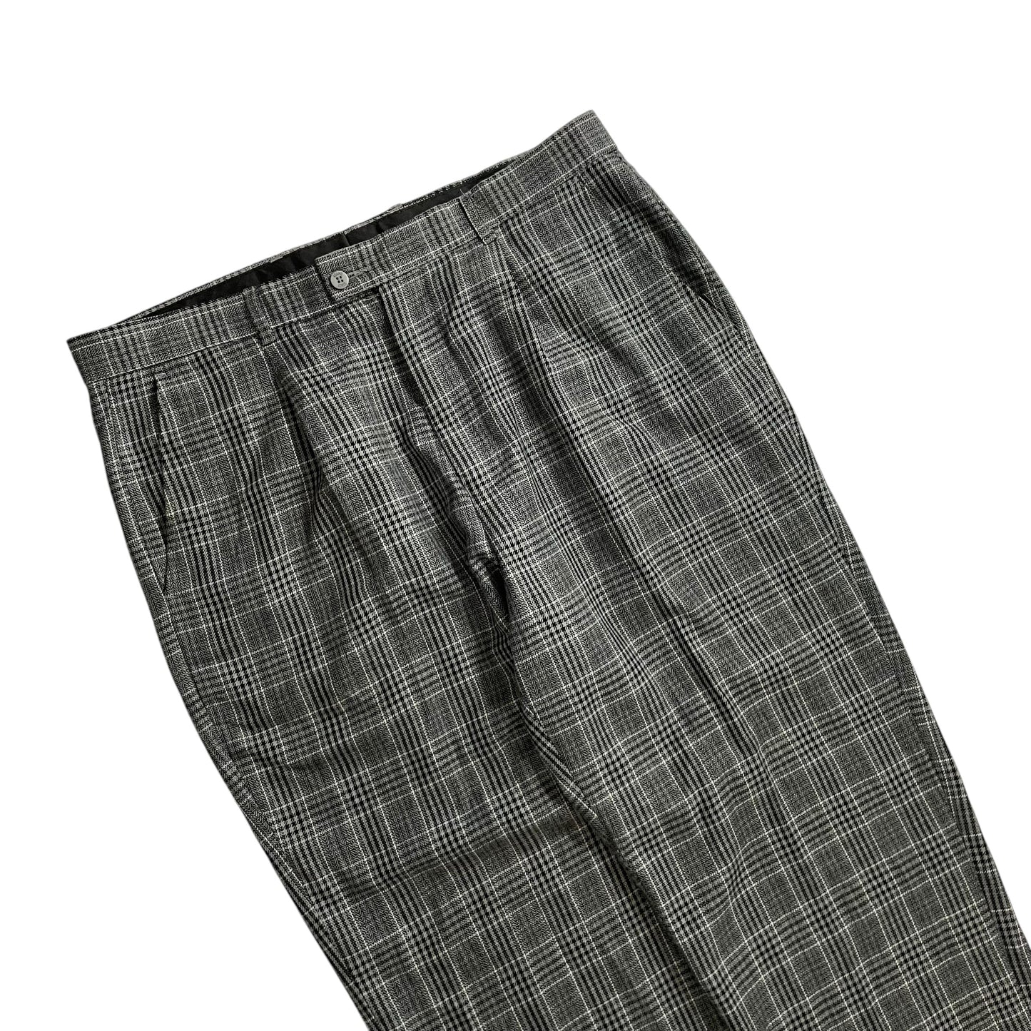 【USED】Stacy Adams Glen Check 1Tuck Rayon Pants