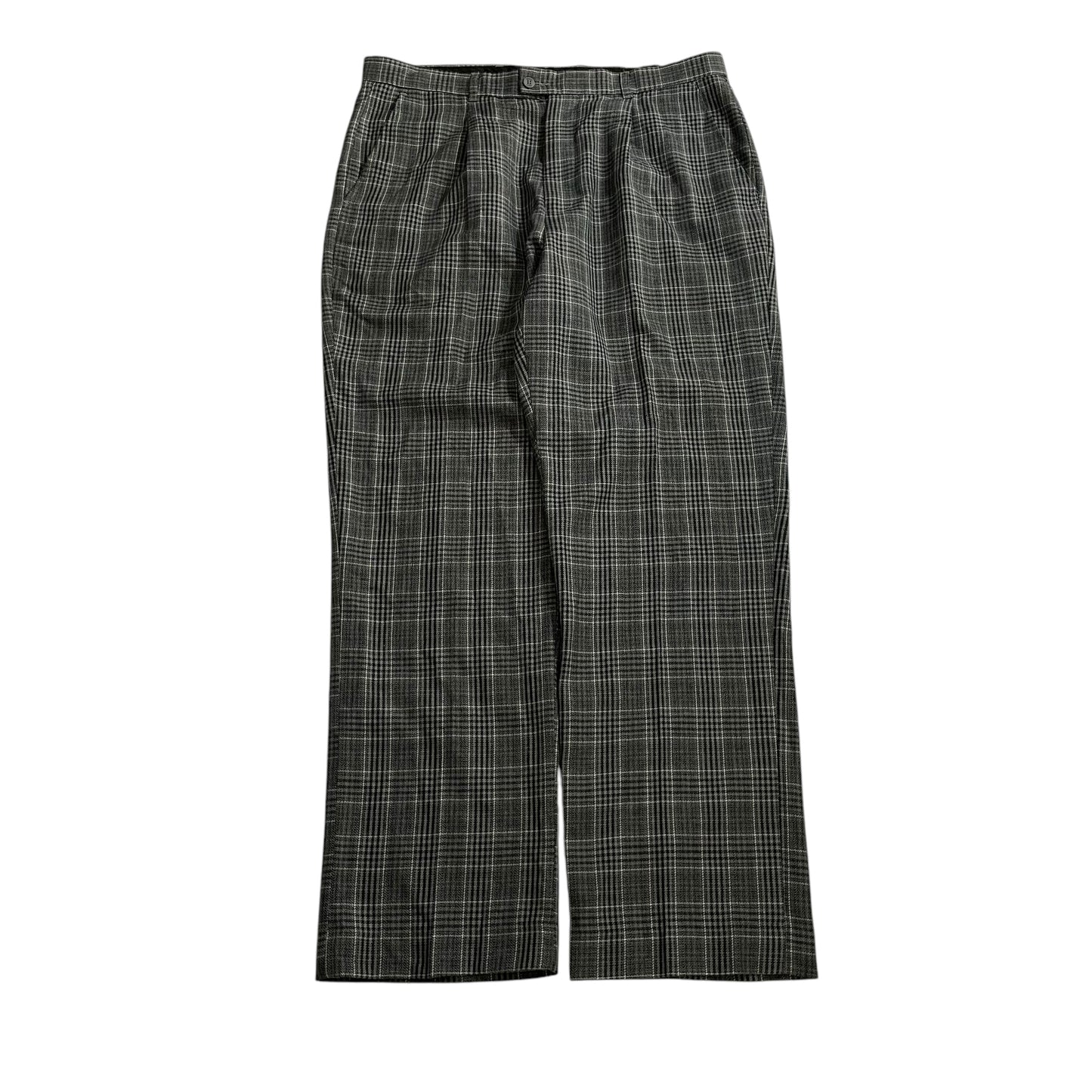 【USED】Stacy Adams Glen Check 1Tuck Rayon Pants