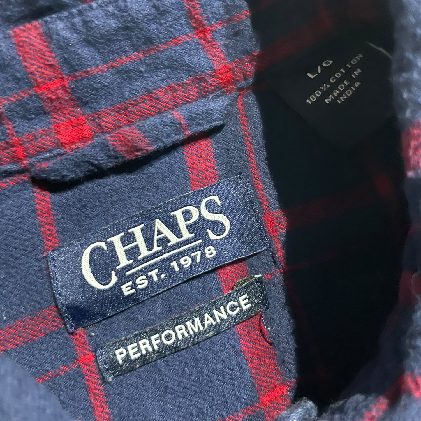 【USED】Chaps L/SL Check BD Shirt