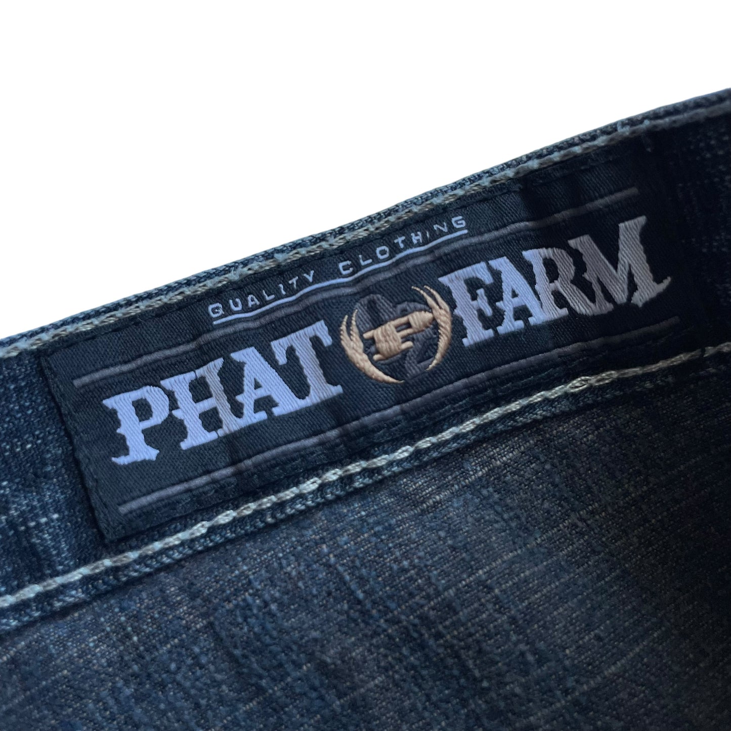 【Used】Phat Farm Stitch Logo Loose Fit Denim Pants