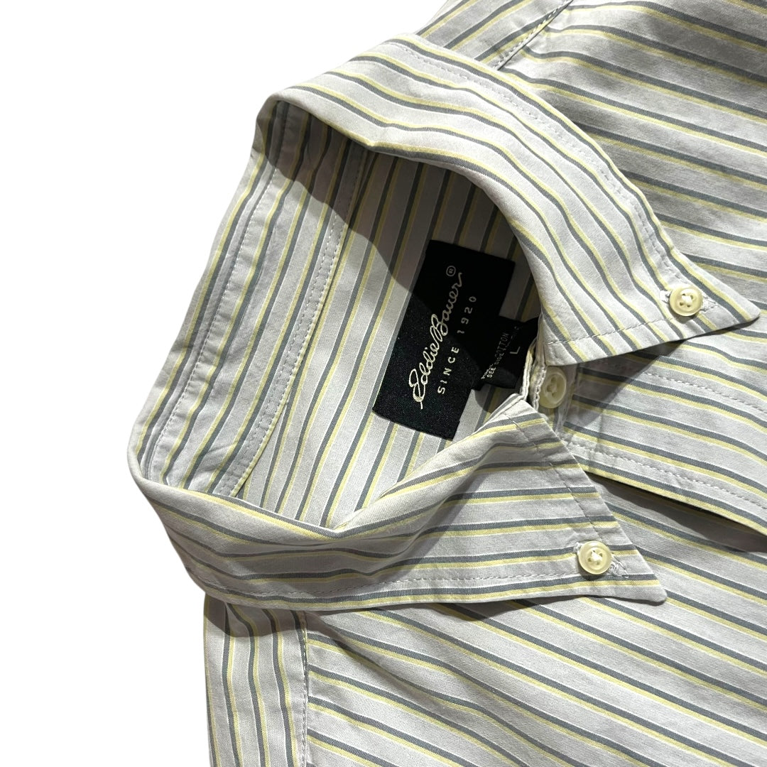 【USED】Eddie Bauer L/SL Stripe BD Shirt
